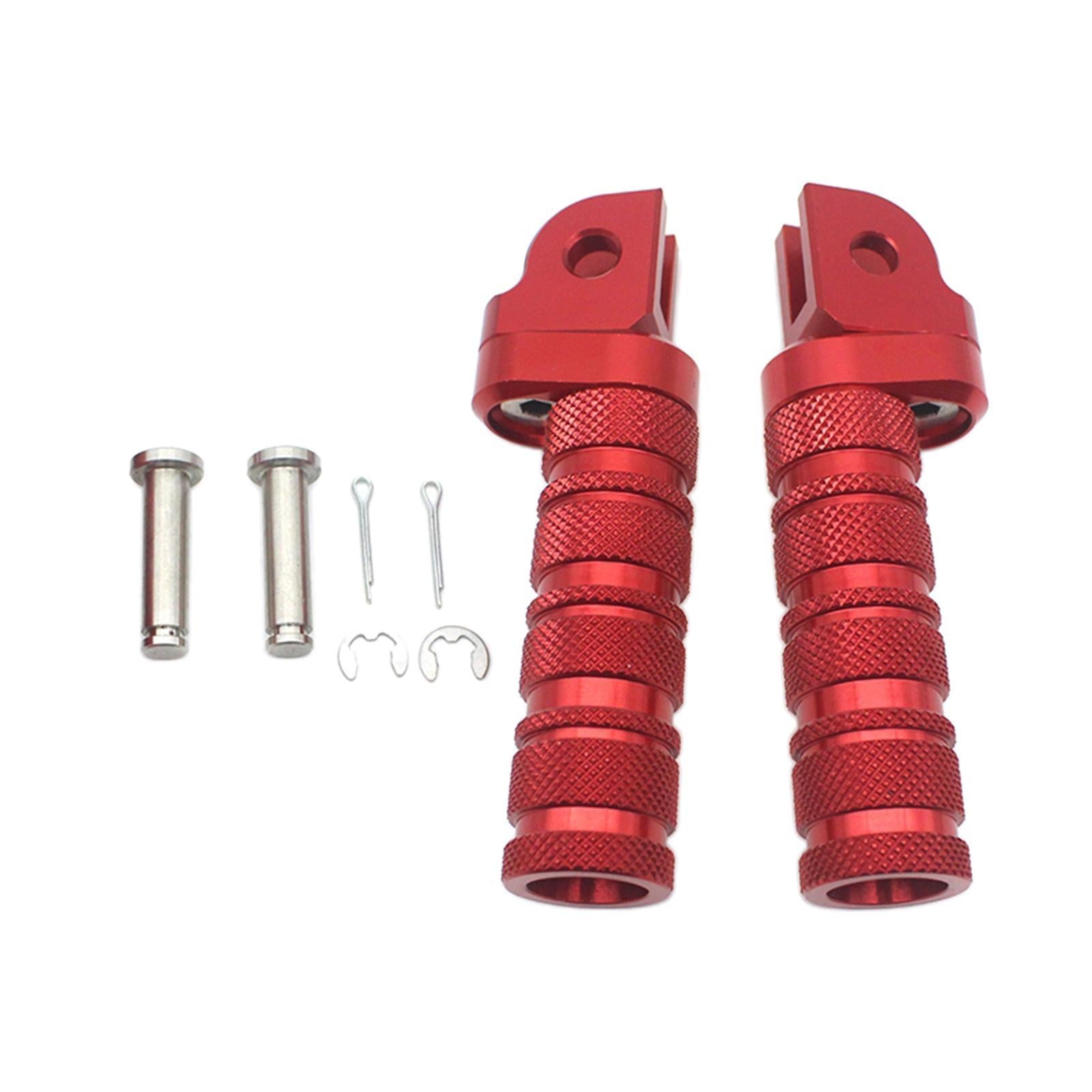 CNC Rearset Footrests Footpeg Pedals For YAMAHA FZ8 TDM900 XJR1200 XJR1300 red