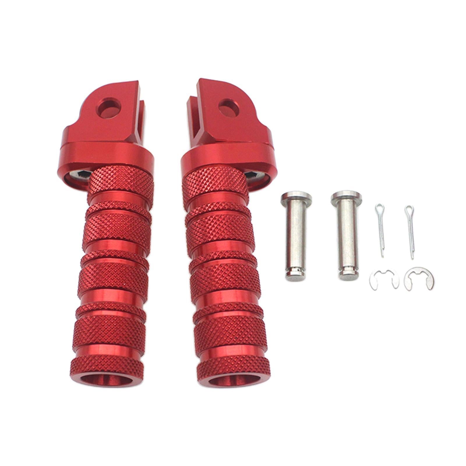 CNC Rearset Footrests Footpeg Pedals For YAMAHA FZ8 TDM900 XJR1200 XJR1300 red