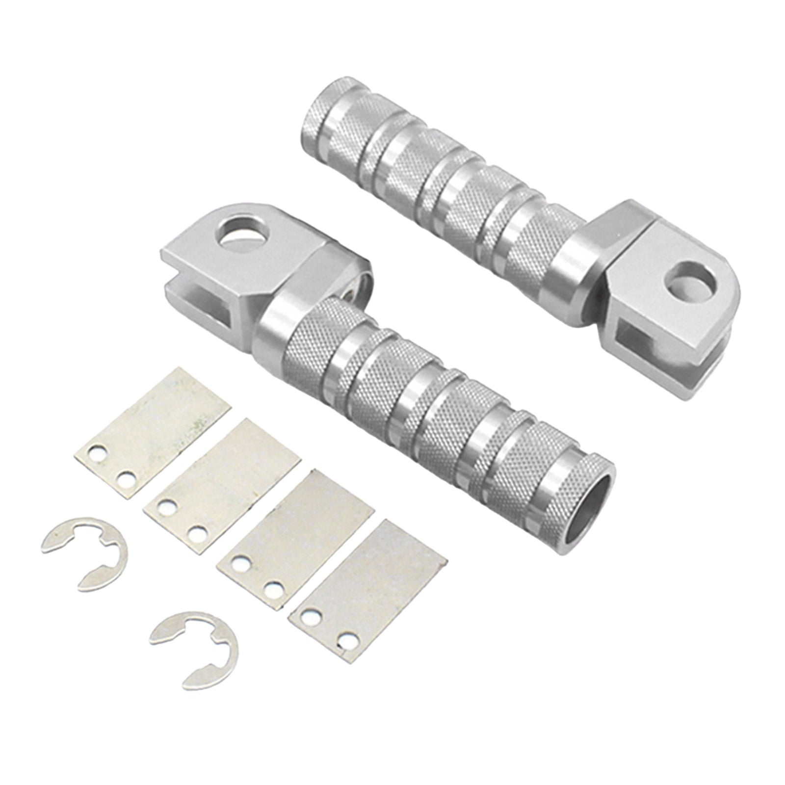 CNC Front Foot Pegs Pads Footrests for Kawasaki Z800 Z650 Z900 Z1000 Z750R Silver