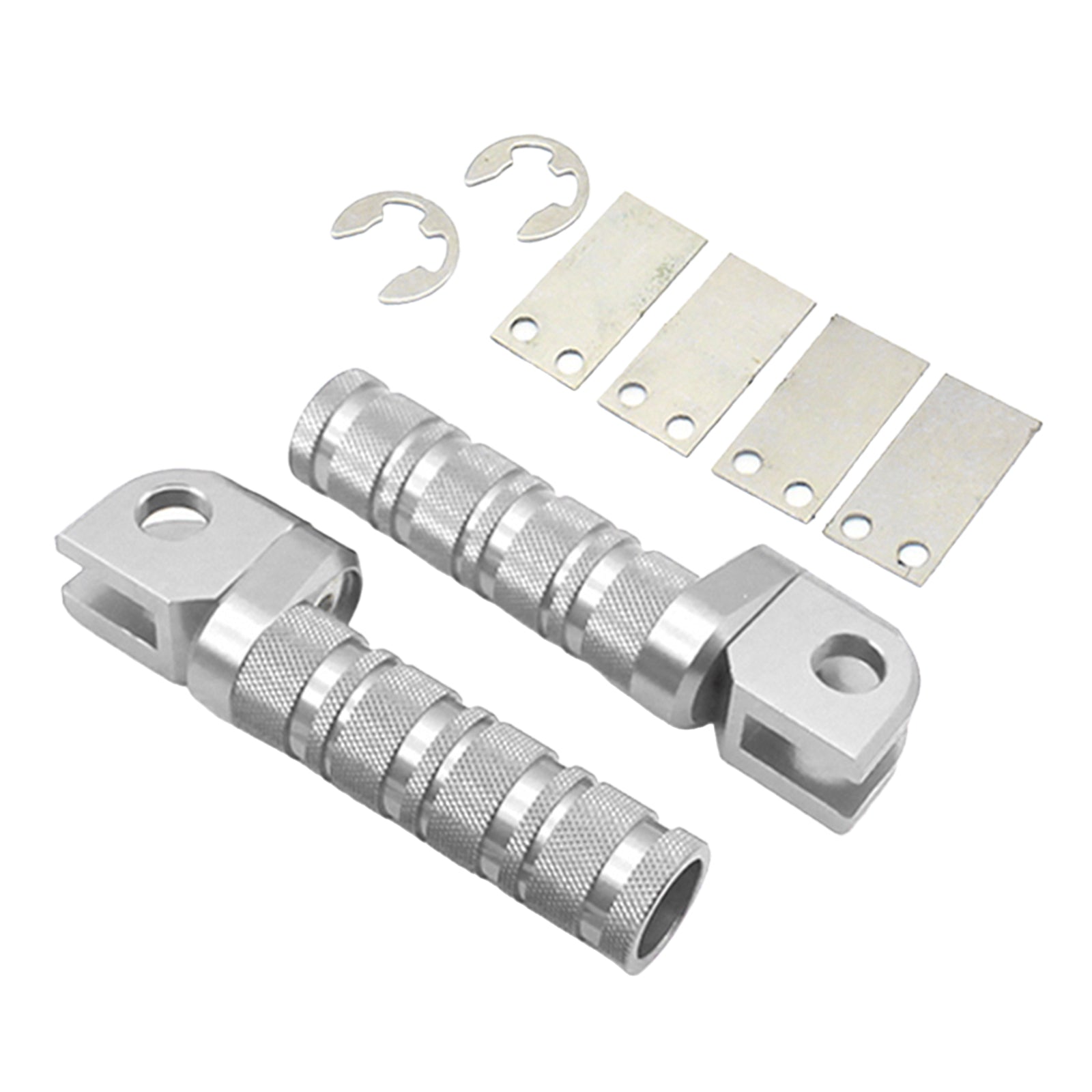 CNC Front Foot Pegs Pads Footrests for Kawasaki Z800 Z650 Z900 Z1000 Z750R Silver