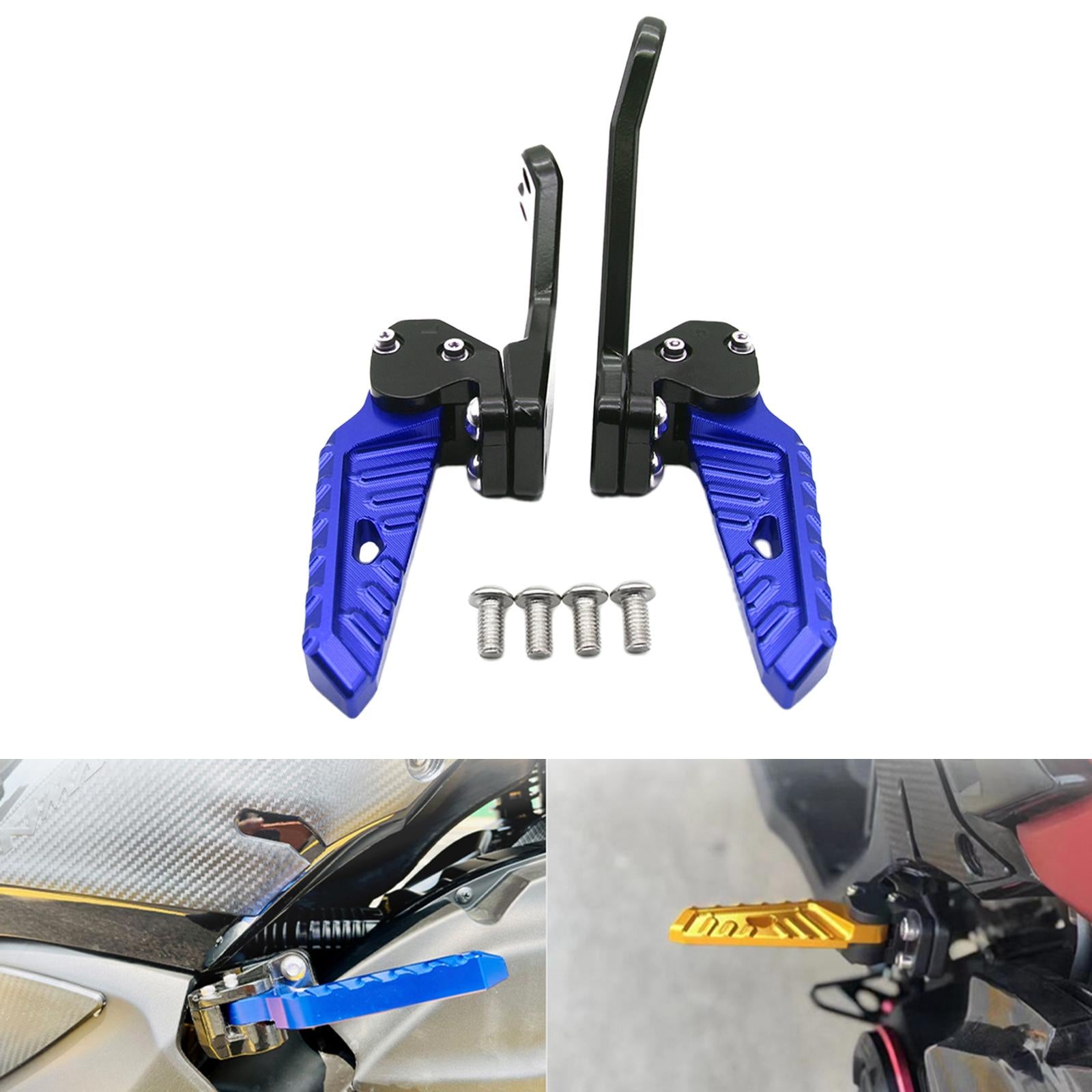 1 Pair Accessories CNC Motorcycle Rear Footrests for Yamaha Nmax 155 Blue