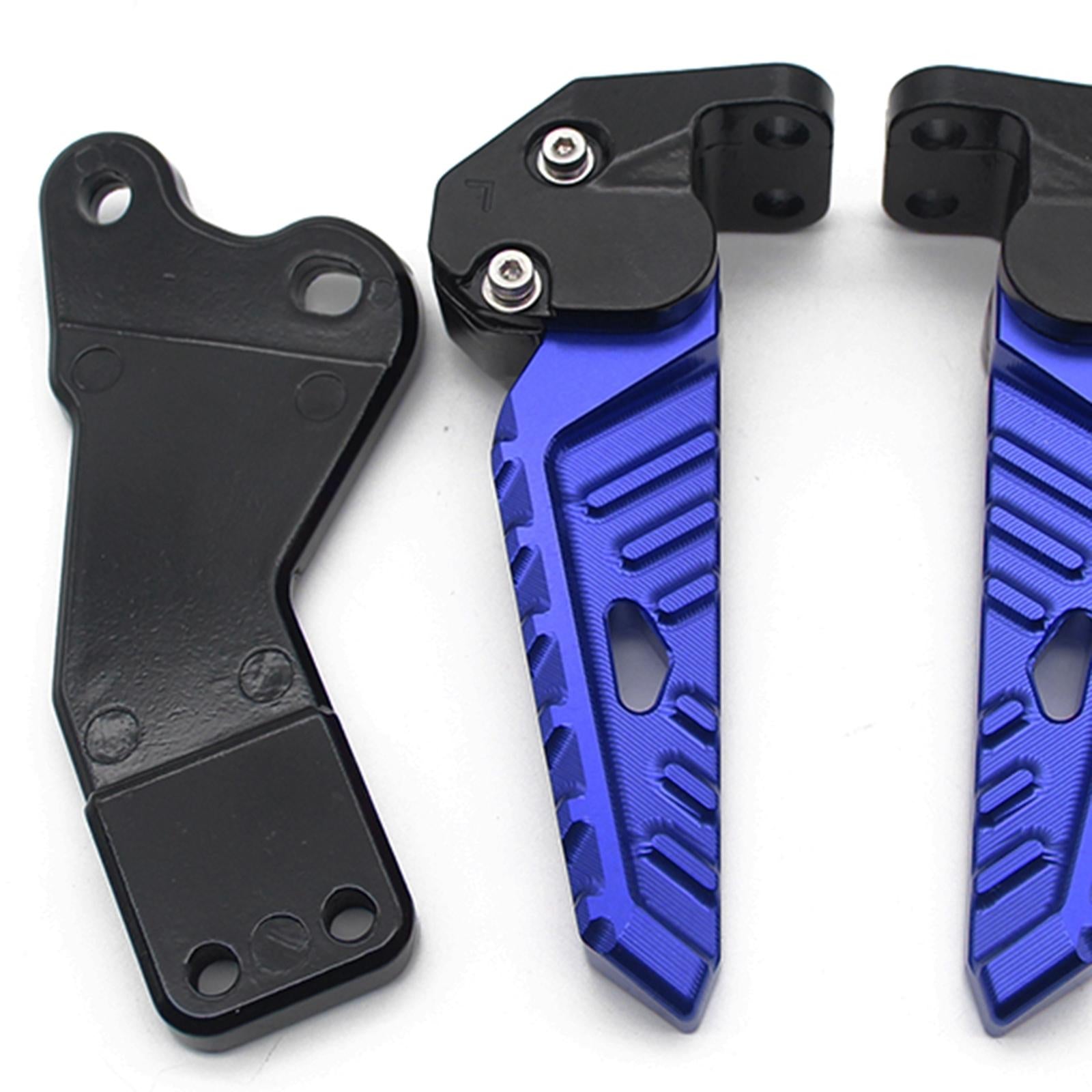 1 Pair Accessories CNC Motorcycle Rear Footrests for Yamaha Nmax 155 Blue