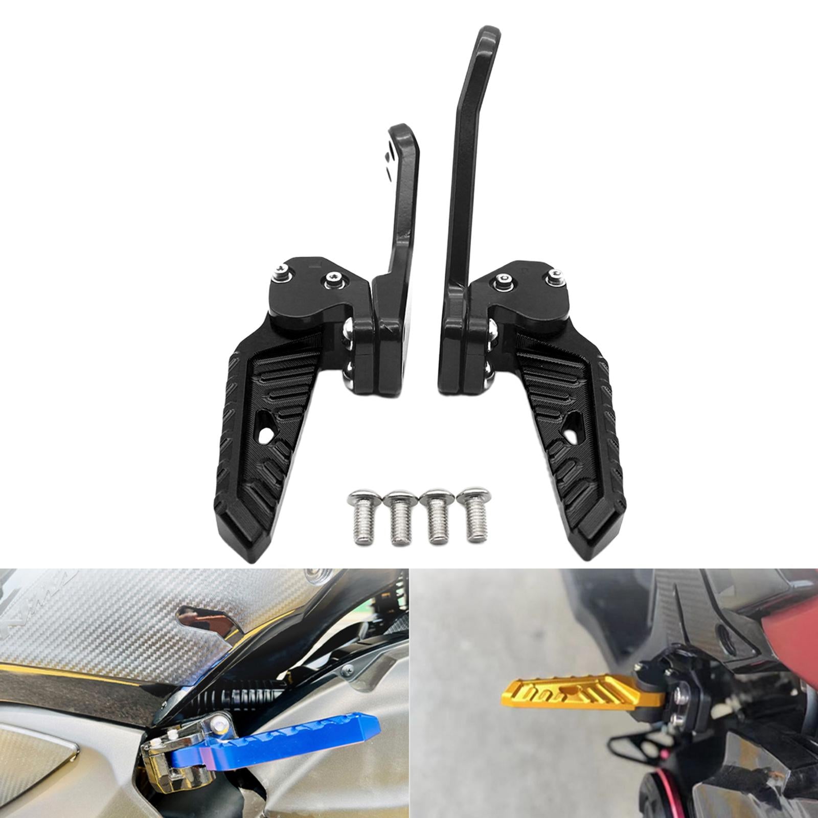 1 Pair Accessories CNC Motorcycle Rear Footrests for Yamaha Nmax 155 Black