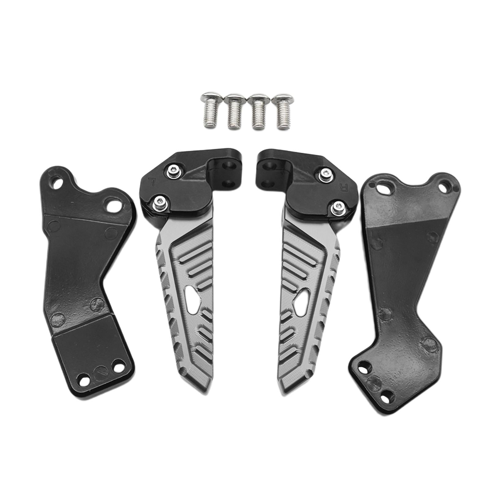 1 Pair Accessories CNC Motorcycle Rear Footrests for Yamaha Nmax 155 Gray