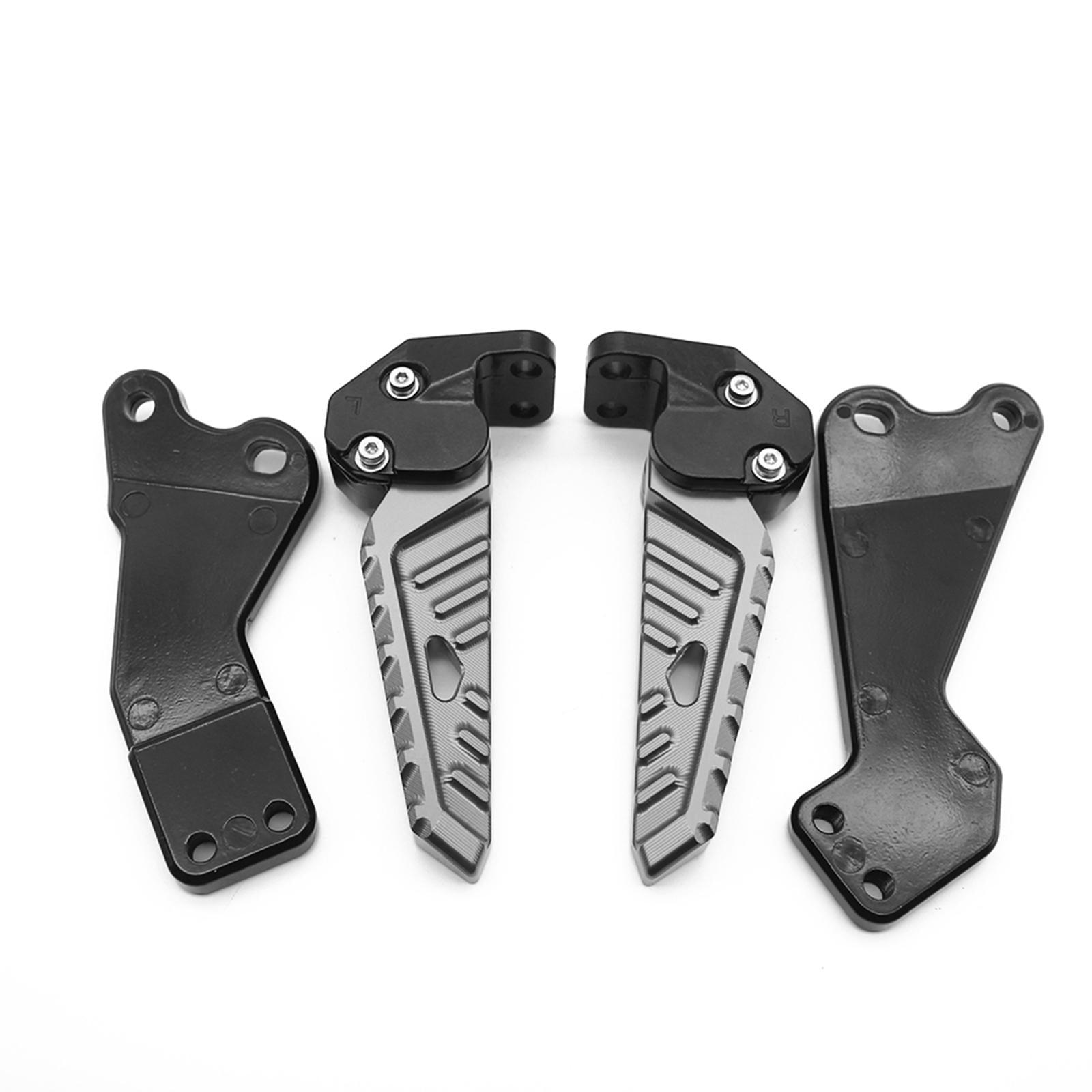 1 Pair Accessories CNC Motorcycle Rear Footrests for Yamaha Nmax 155 Gray