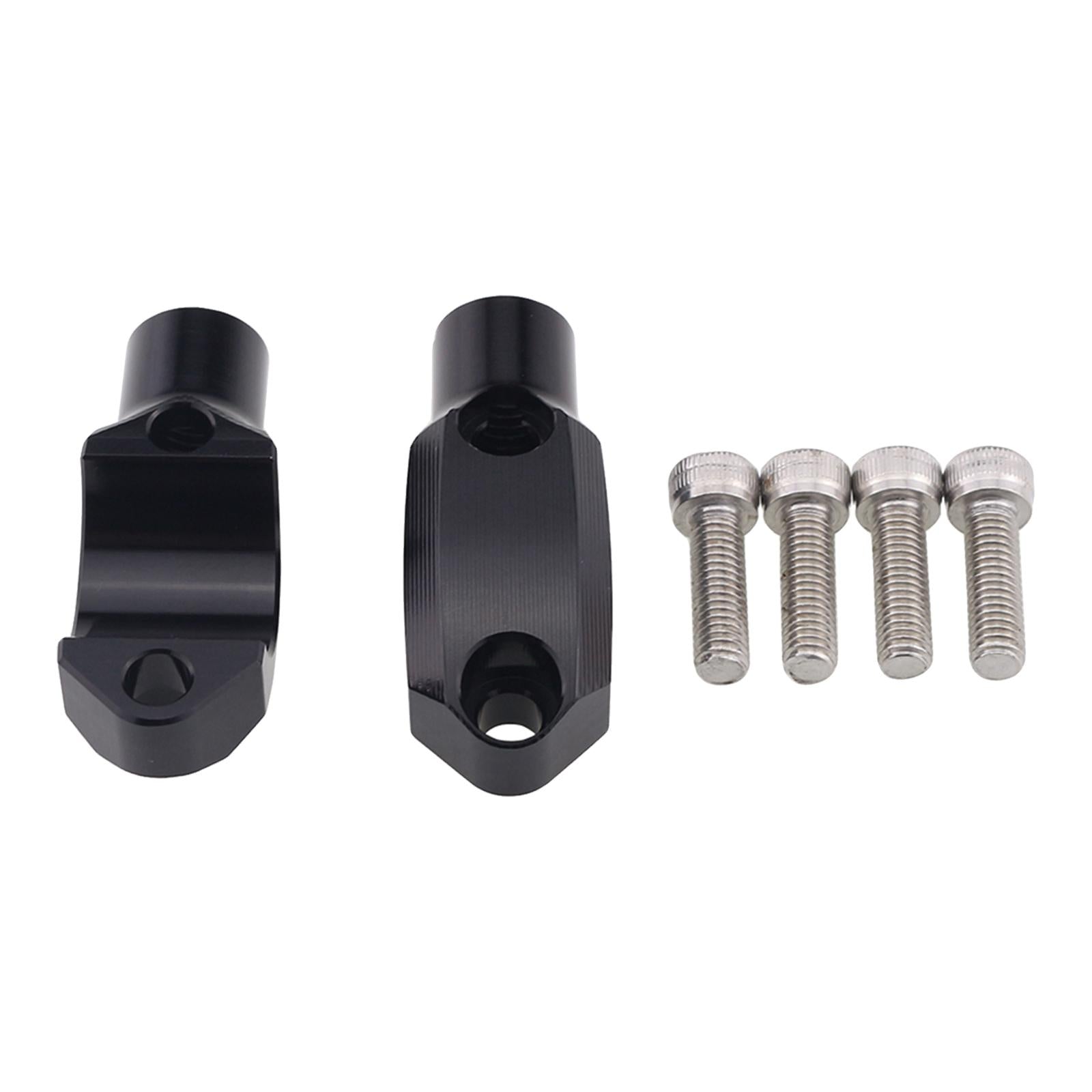 1 Pair Motorcycle Master Cylinder Mirror Clamp for 22mm Handlebar Black