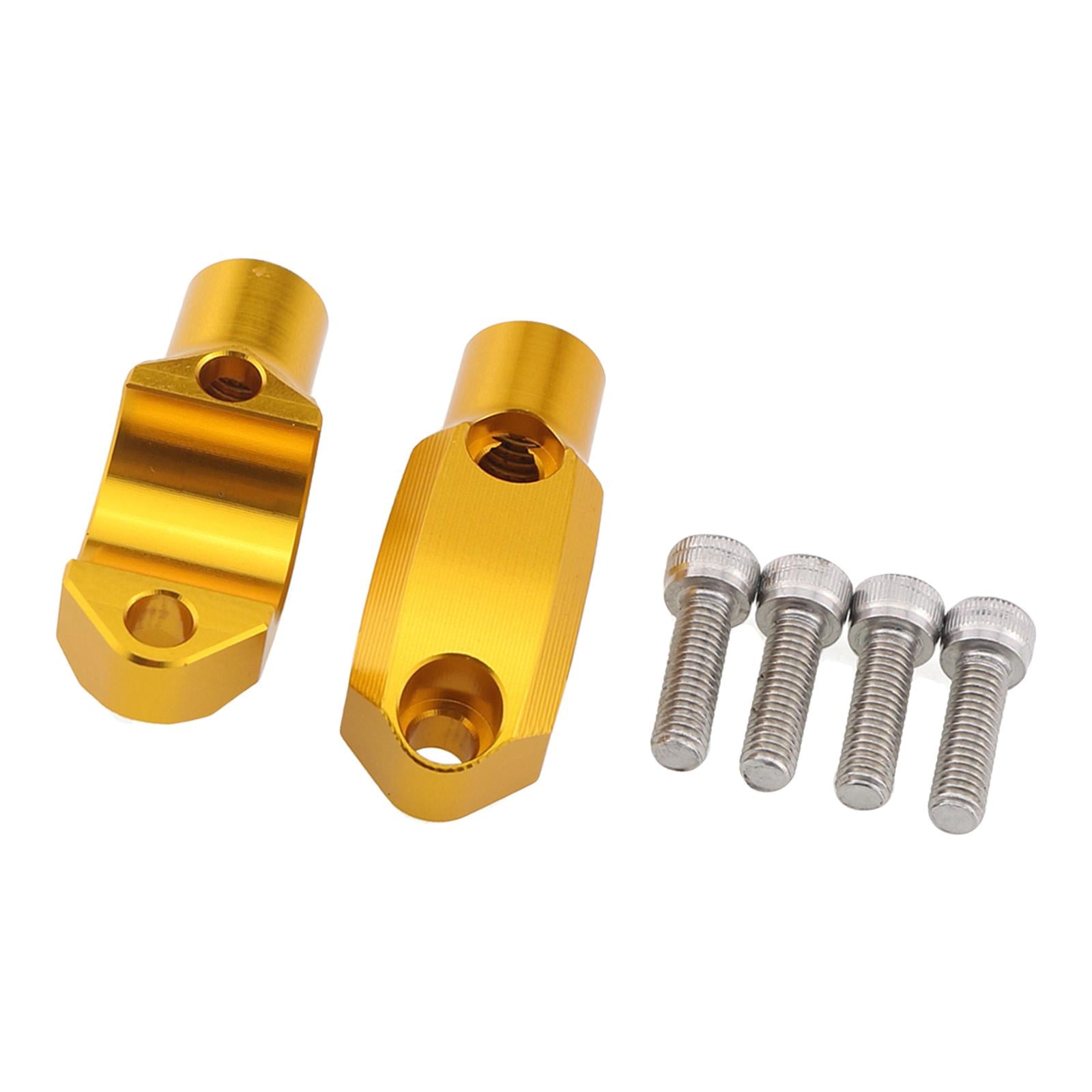 1 Pair Motorcycle Master Cylinder Mirror Clamp for 22mm Handlebar Yellow