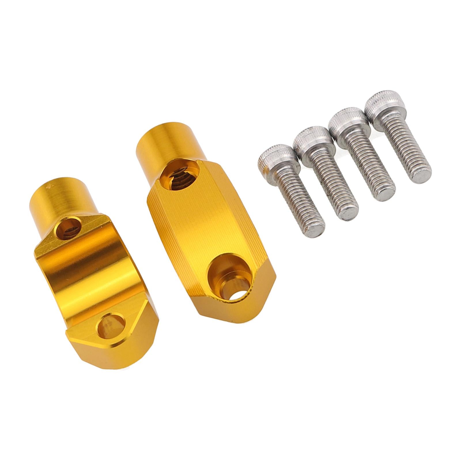1 Pair Motorcycle Master Cylinder Mirror Clamp for 22mm Handlebar Yellow