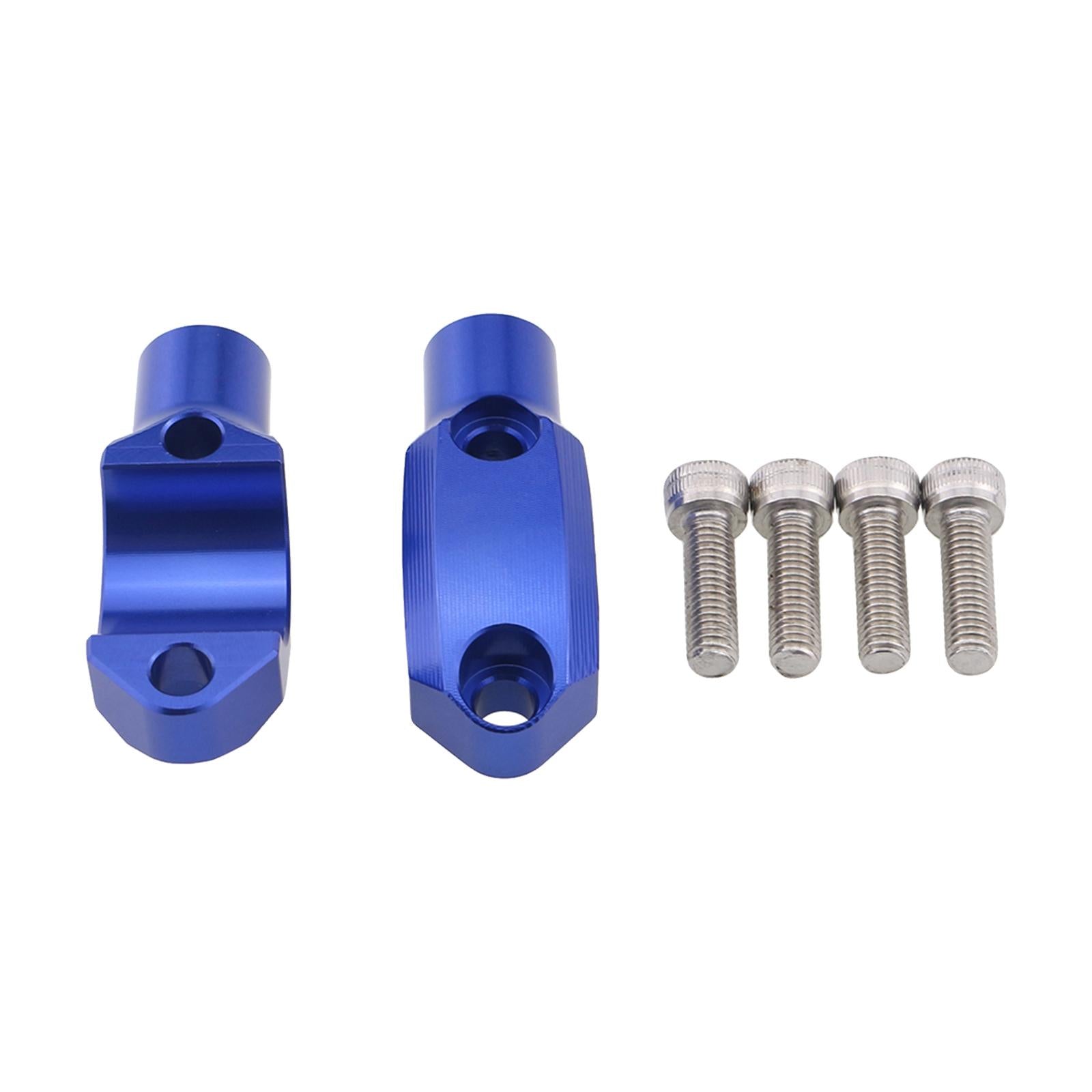 1 Pair Motorcycle Master Cylinder Mirror Clamp for 22mm Handlebar Blue
