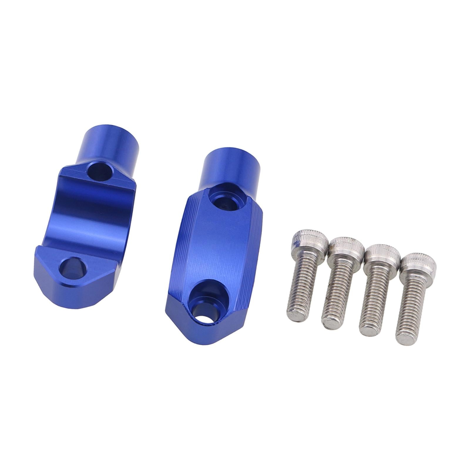 1 Pair Motorcycle Master Cylinder Mirror Clamp for 22mm Handlebar Blue
