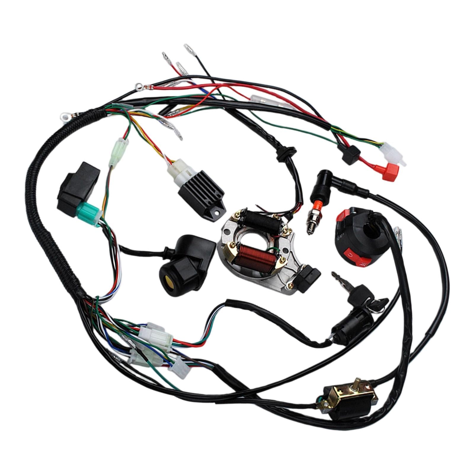 1Set Full Complete Electrics Wiring Harness Fit for Dirt Bike Pit Bike