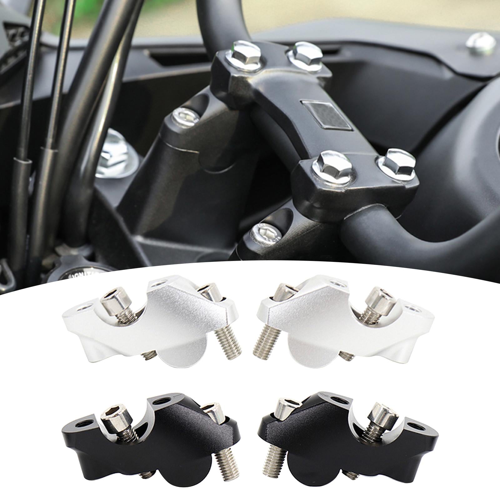 1Pair Handlebar Riser Adapter with Offset for Honda CB400x CB 400 x ATV Silver