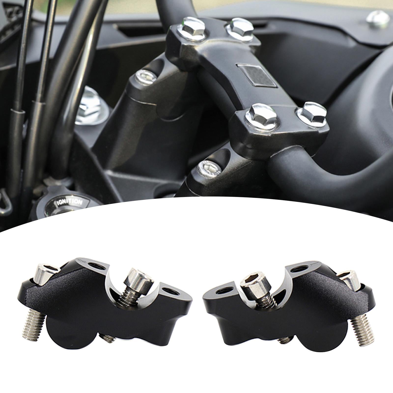 1Pair Handlebar Riser Adapter with Offset for Honda CB400x CB 400 x ATV Black