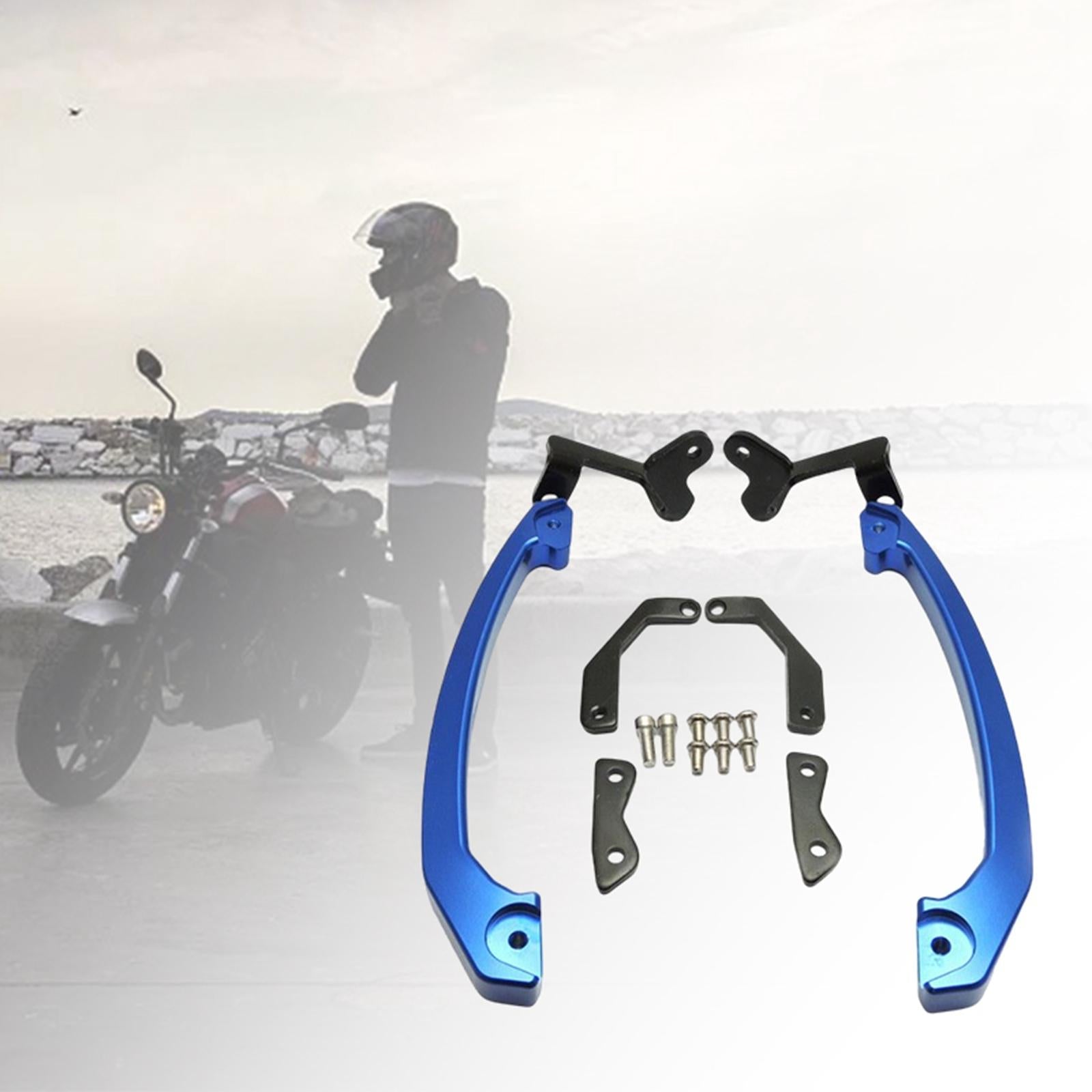 1 Pair Motorcycle Passenger Grab Bars for Yamaha MT-07 FZ-07 2013-2016 Blue