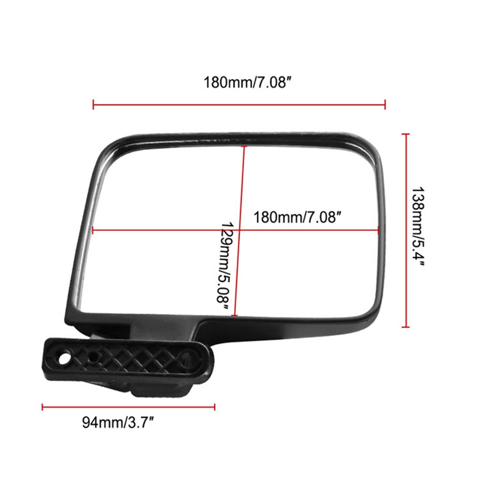 1 Pair Folding Side View Mirrors Clear Vision Replacement for Golf Cart Part