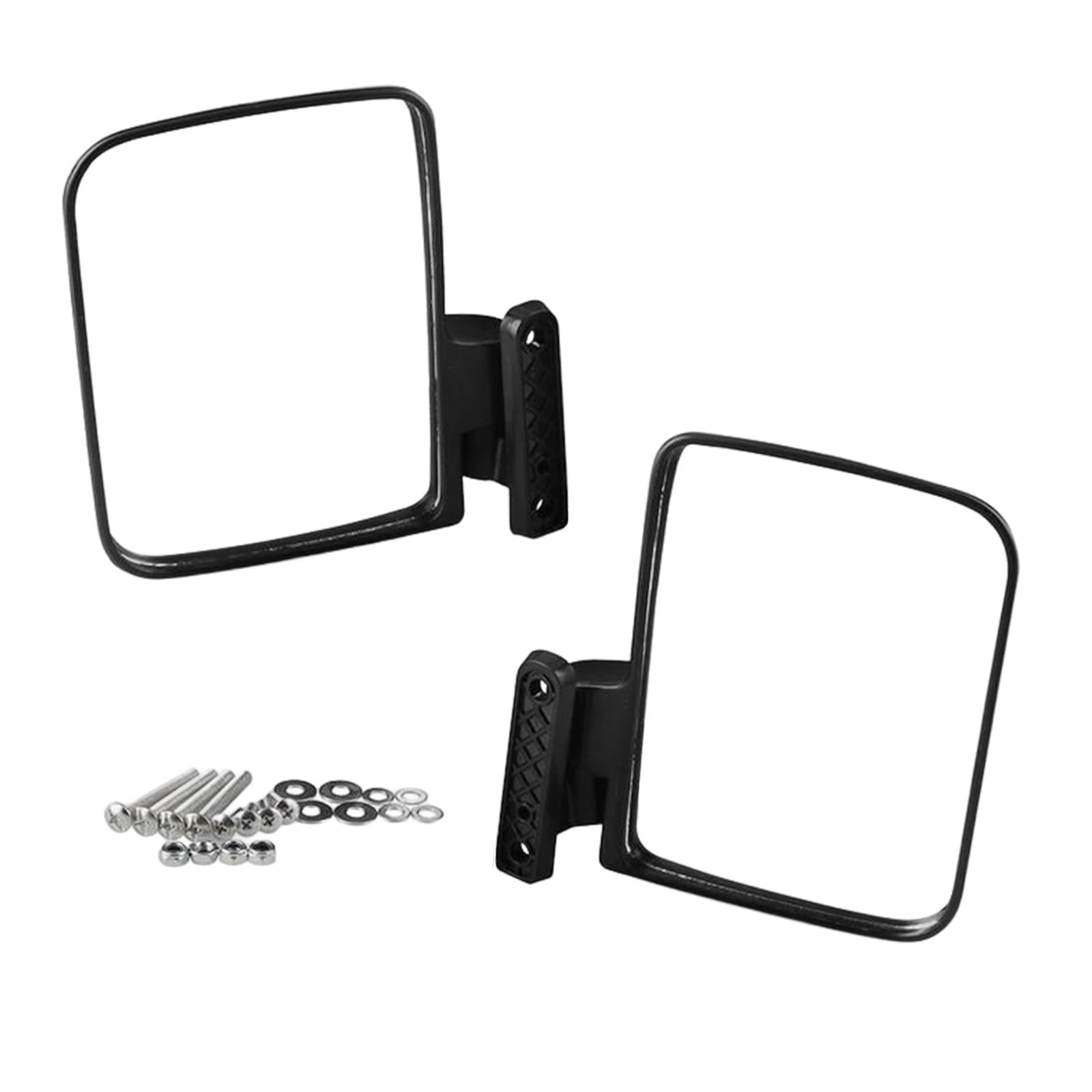 1 Pair Folding Side View Mirrors Clear Vision Replacement for Golf Cart Part