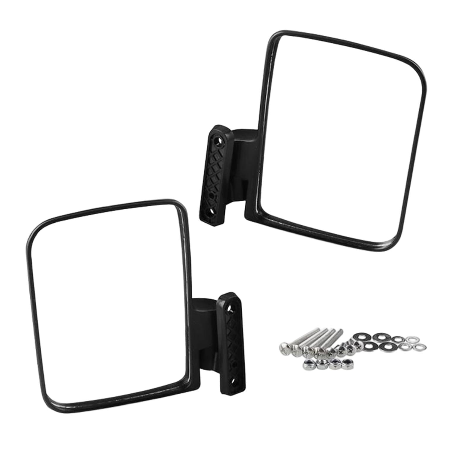 1 Pair Folding Side View Mirrors Clear Vision Replacement for Golf Cart Part