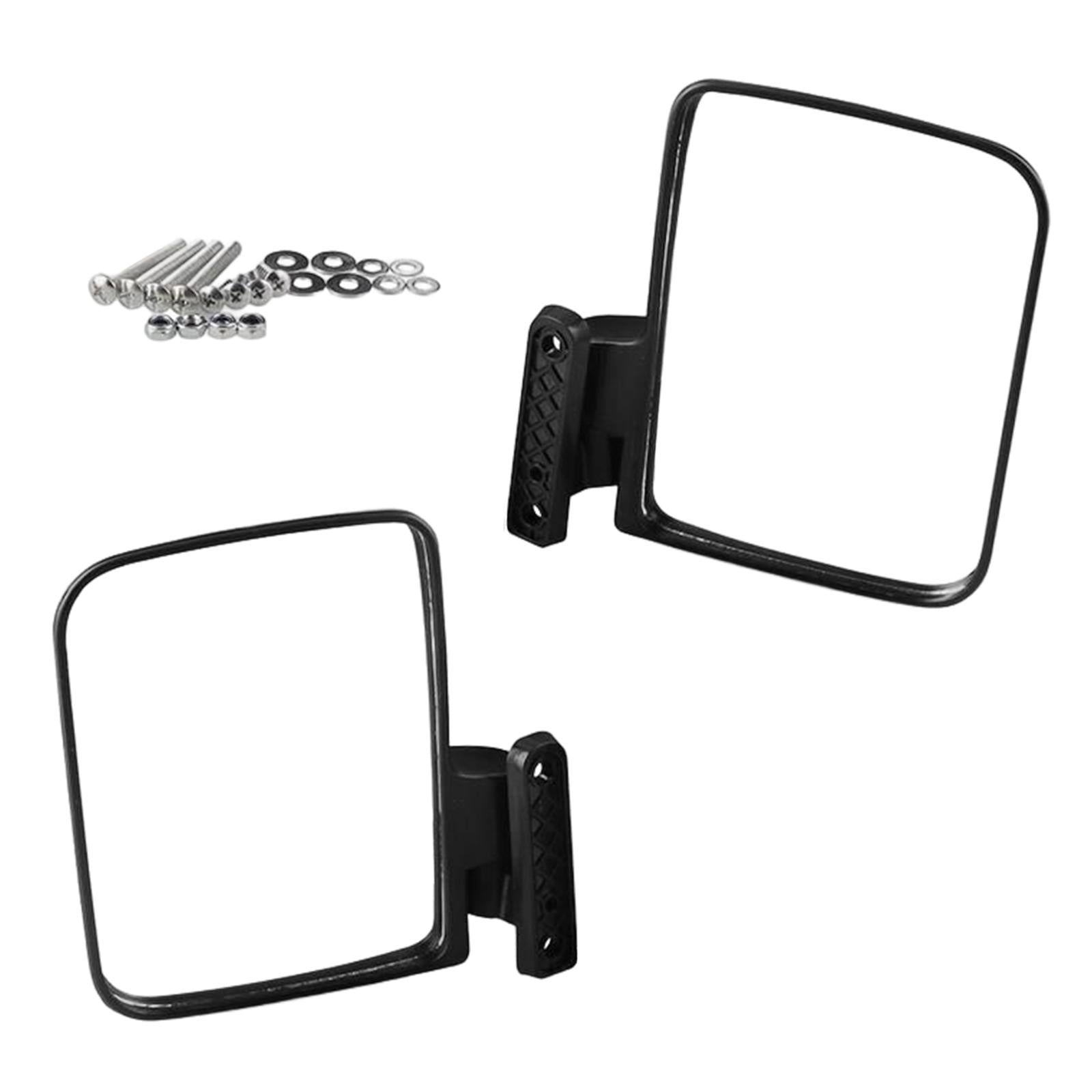 1 Pair Folding Side View Mirrors Clear Vision Replacement for Golf Cart Part