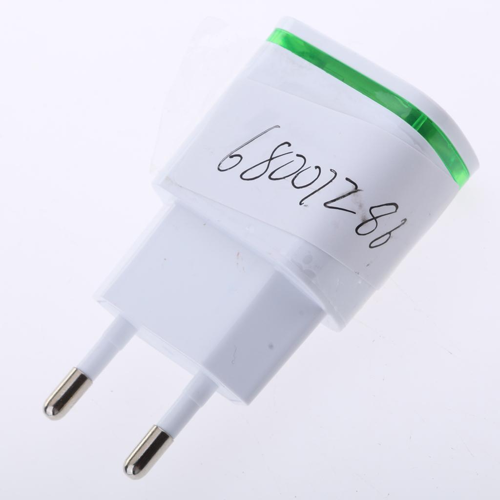 2.1A 1Port USB Travel Home Wall Power Adapter Charger LED Portable EU  white