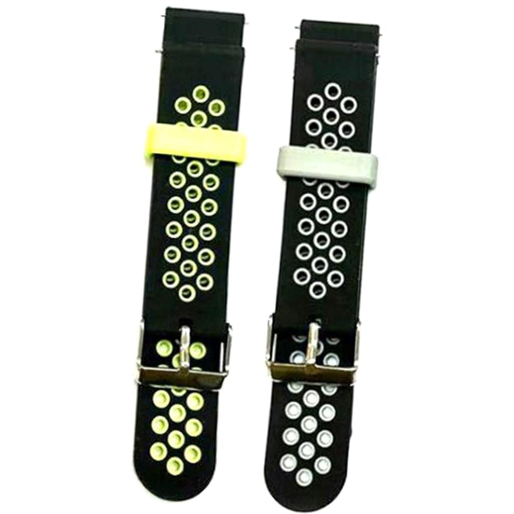 20mm Universal Replacement two-colorSilicone Watch Wrist Sport Band Strap