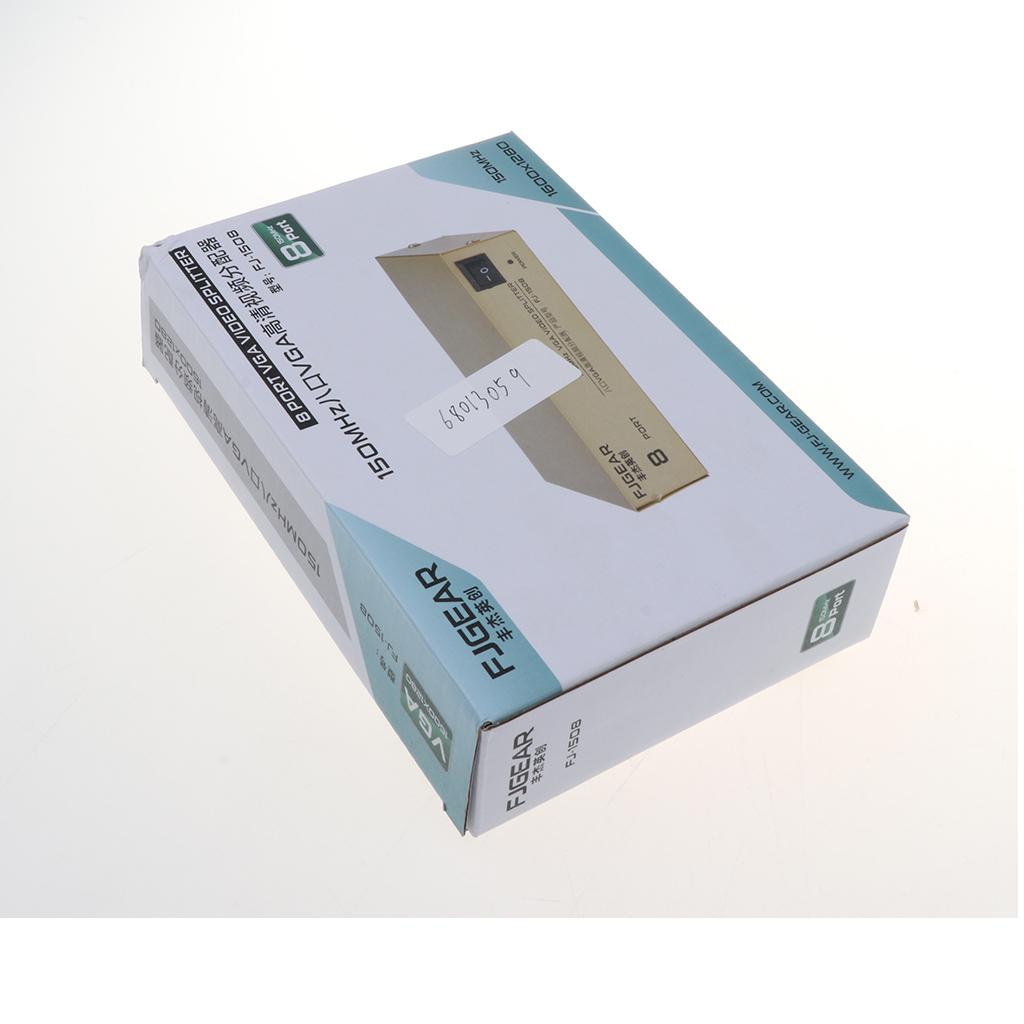 1-In-8-Out VGA Monitor Sharing Splitter Adapter For LCD PC TV Monitor