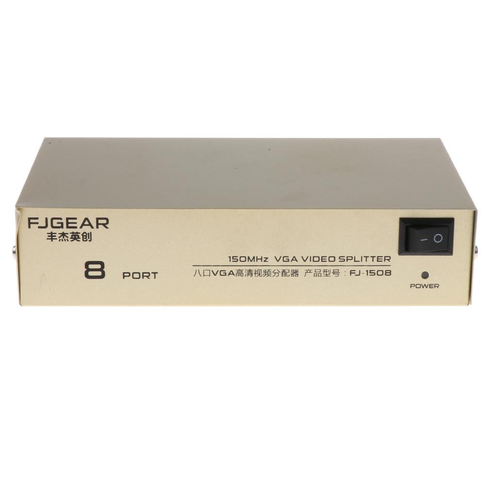 1-In-8-Out VGA Monitor Sharing Splitter Adapter For LCD PC TV Monitor