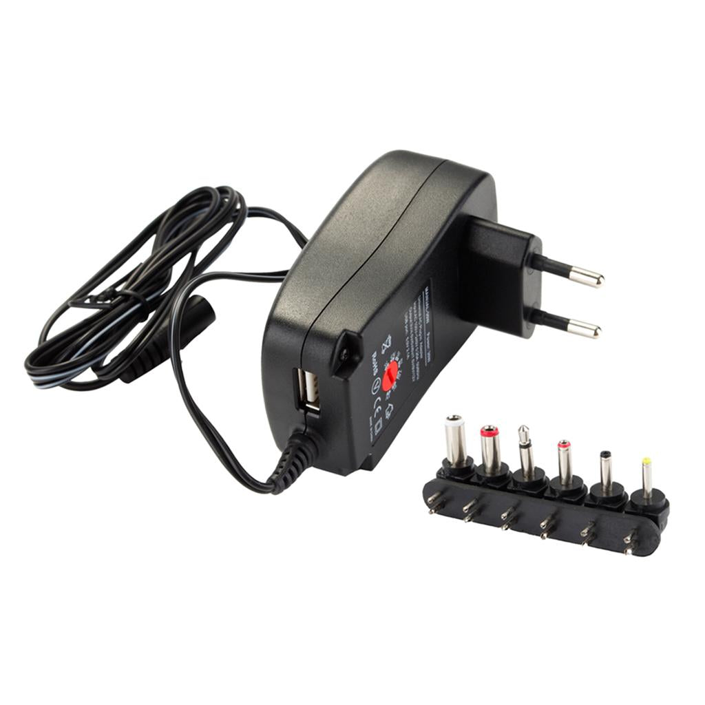 2.1A 30W 3V 4.5V 5V 6V 7.5V 9V 12V AC DC Charger USB Port Power Adapter