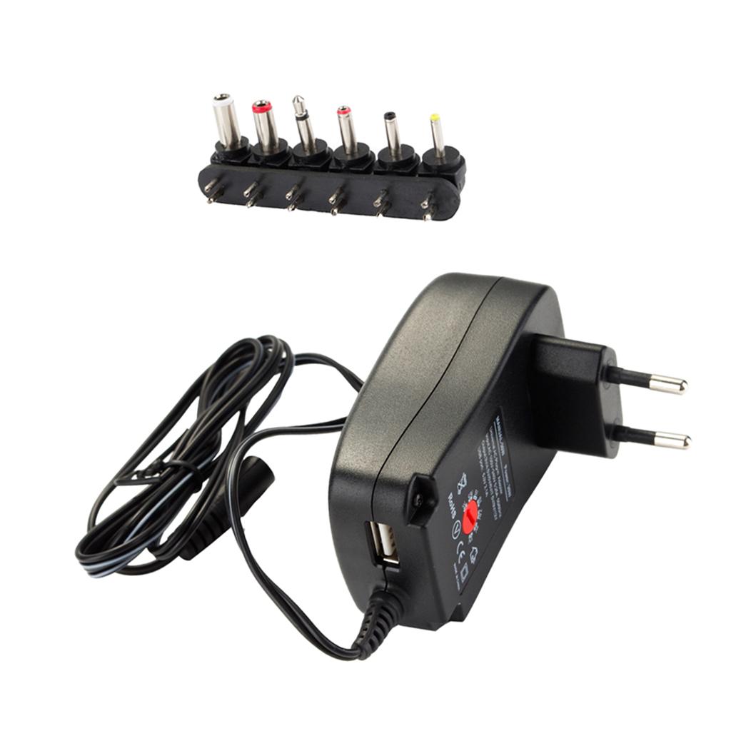 2.1A 30W 3V 4.5V 5V 6V 7.5V 9V 12V AC DC Charger USB Port Power Adapter