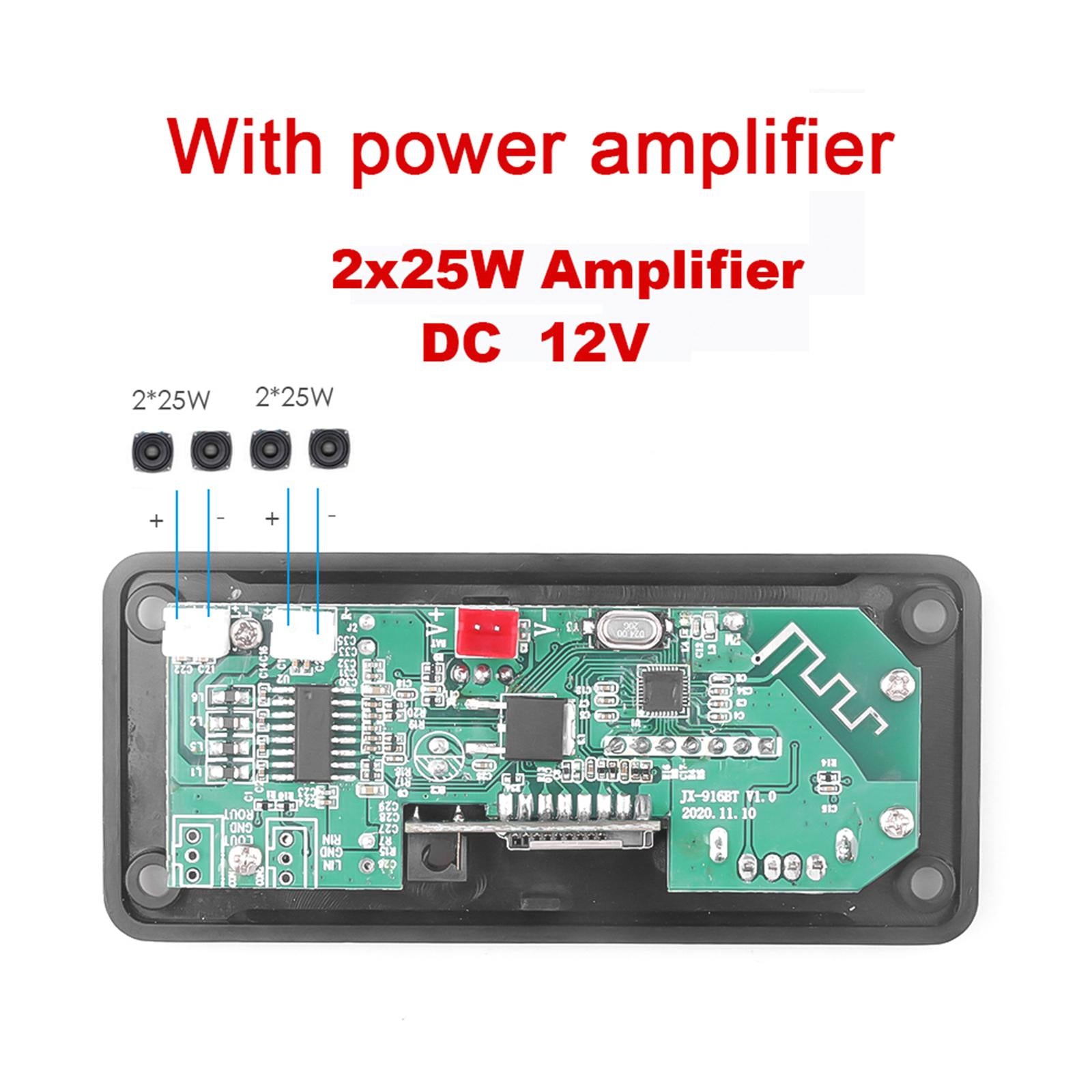 Wireless Bluetooth 7-18V MP3 WMA Decoder Board Audio Module USB TF Radio