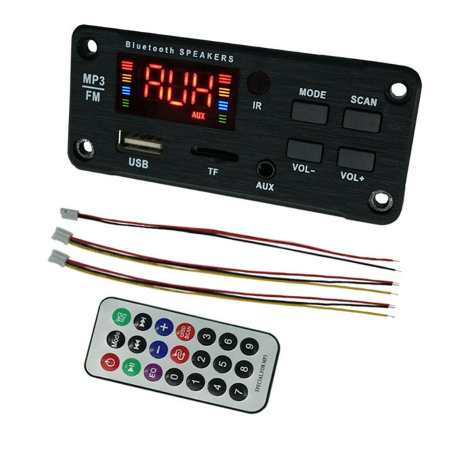 Wireless Bluetooth 7-18V MP3 WMA Decoder Board Audio Module USB TF Radio