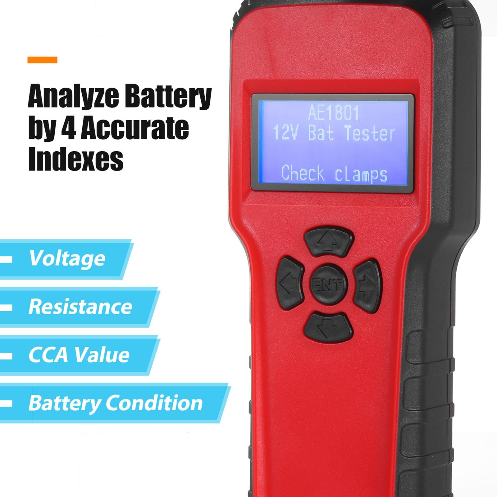 Car Battery Tester Battery Analyzer 12V for Light Truck Cars Heavy Duty