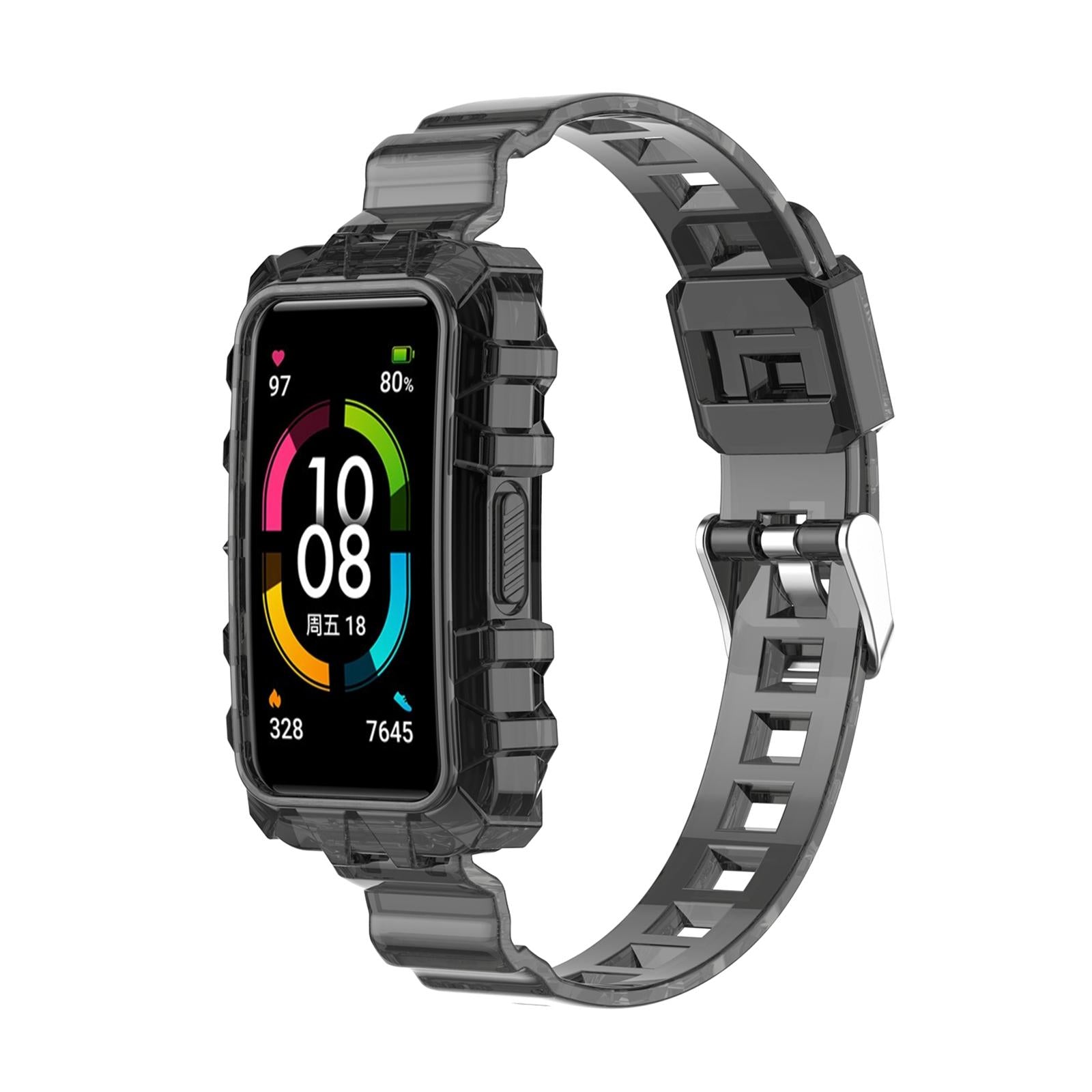 Silicone Strap Replacement Wristband Acdessories for Huawei Honor Band 6 Black