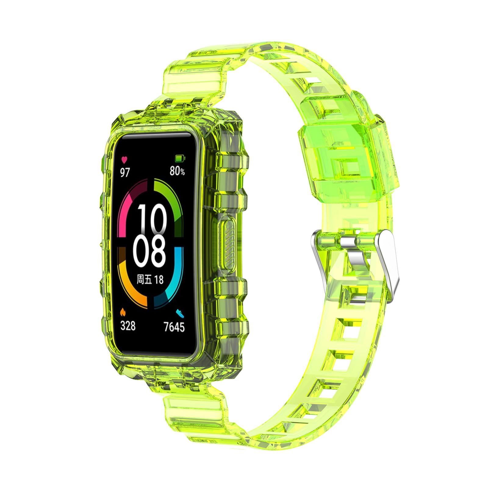 Silicone Strap Replacement Wristband Acdessories for Huawei Honor Band 6 Yellow