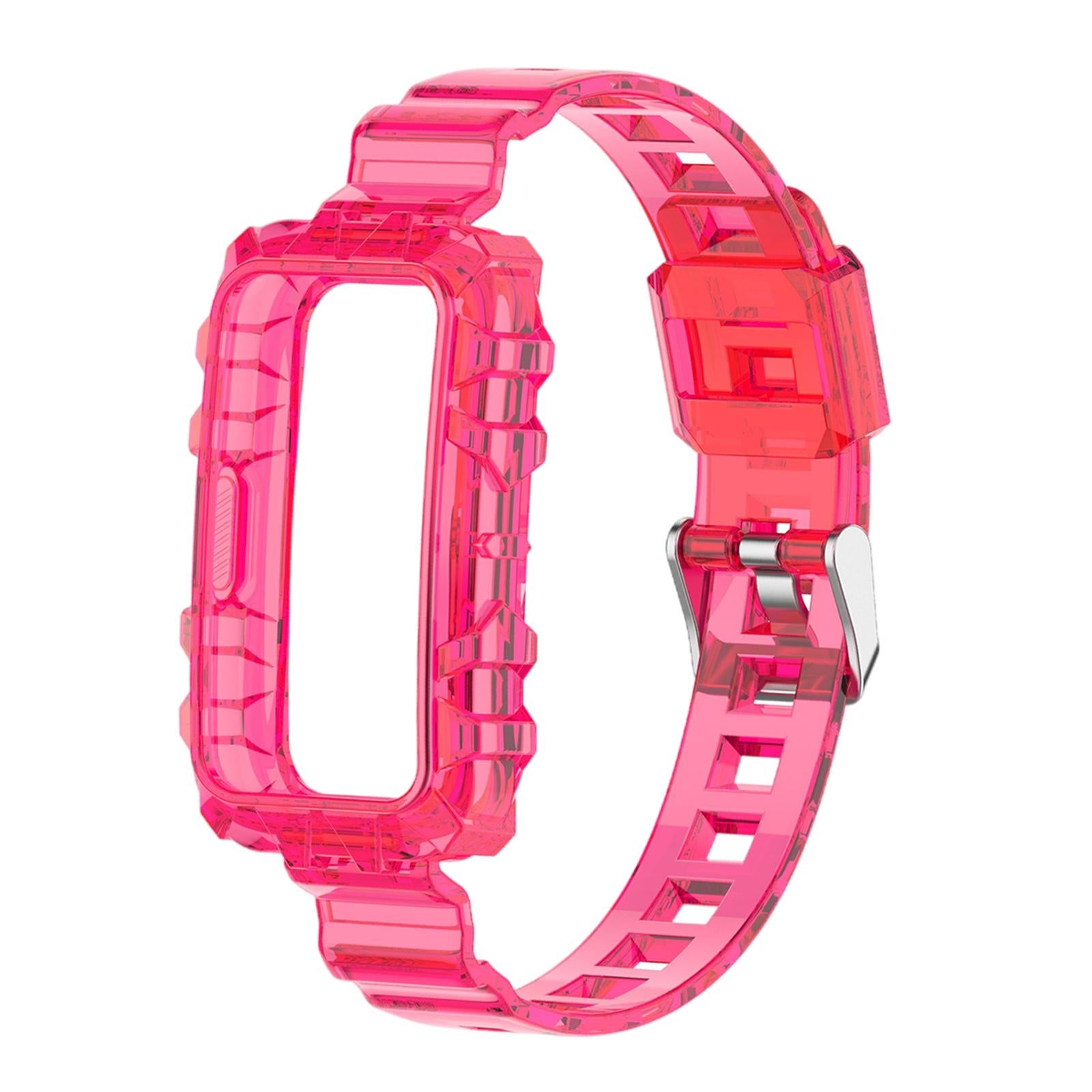 Silicone Strap Replacement Wristband Acdessories for Huawei Honor Band 6 Rose Red