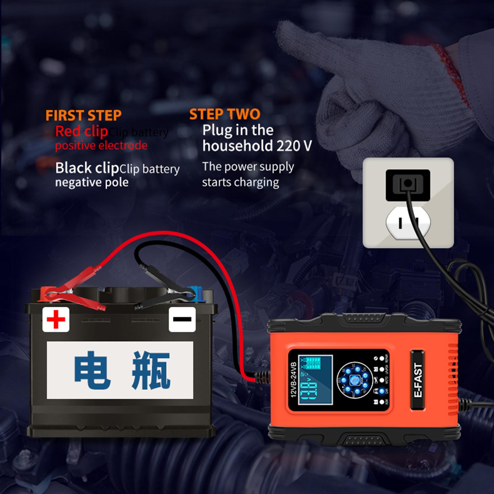 Car Batteries Charger Automatic Charge Charging Lead Acid Batteries Battery