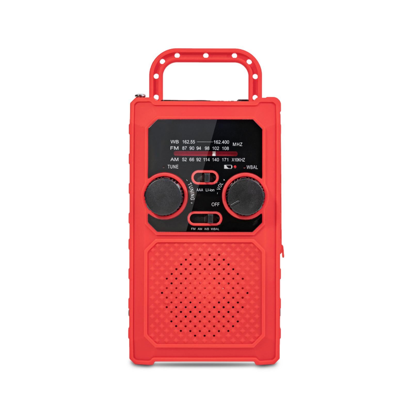 Emergency Weather Radio Solar Hand Crank AM FM NOAA Radios 5000mAh Charger