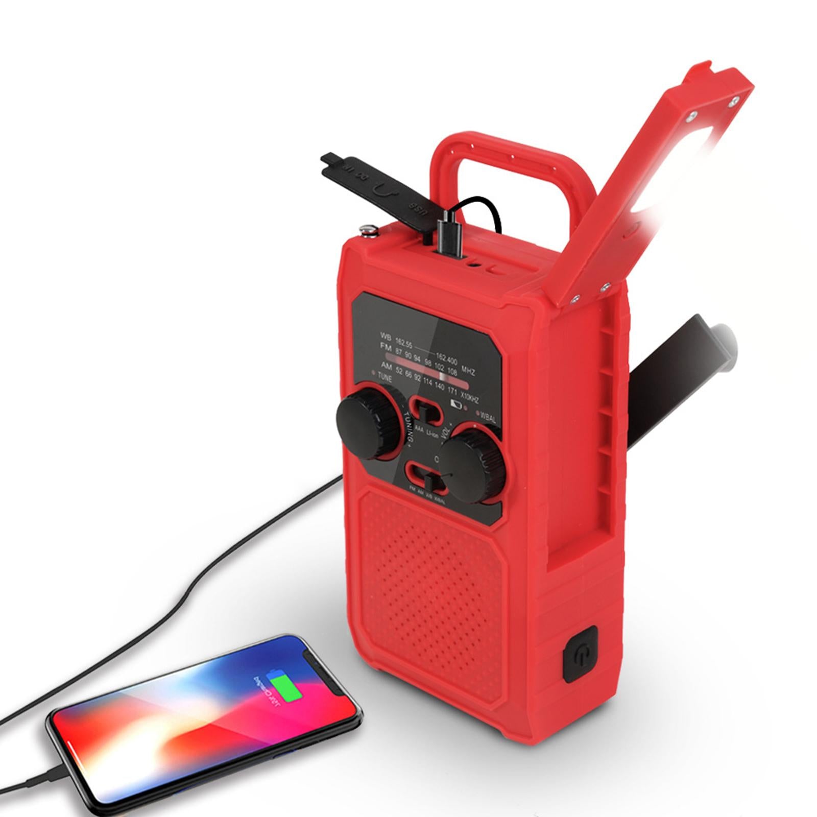 Emergency Weather Radio Solar Hand Crank AM FM NOAA Radios 5000mAh Charger