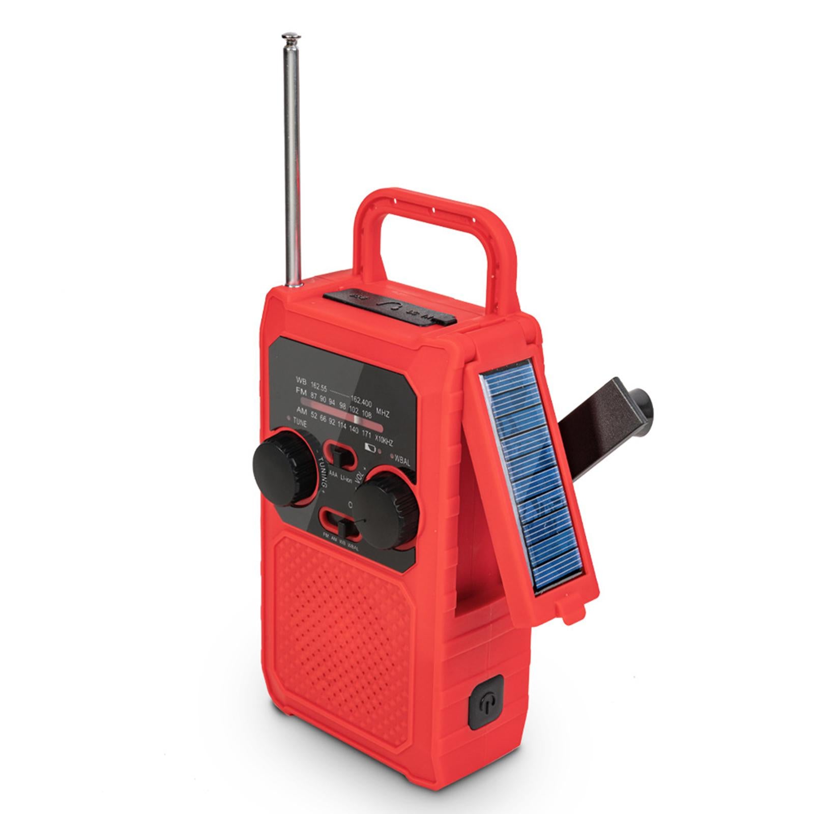 Emergency Weather Radio Solar Hand Crank AM FM NOAA Radios 5000mAh Charger