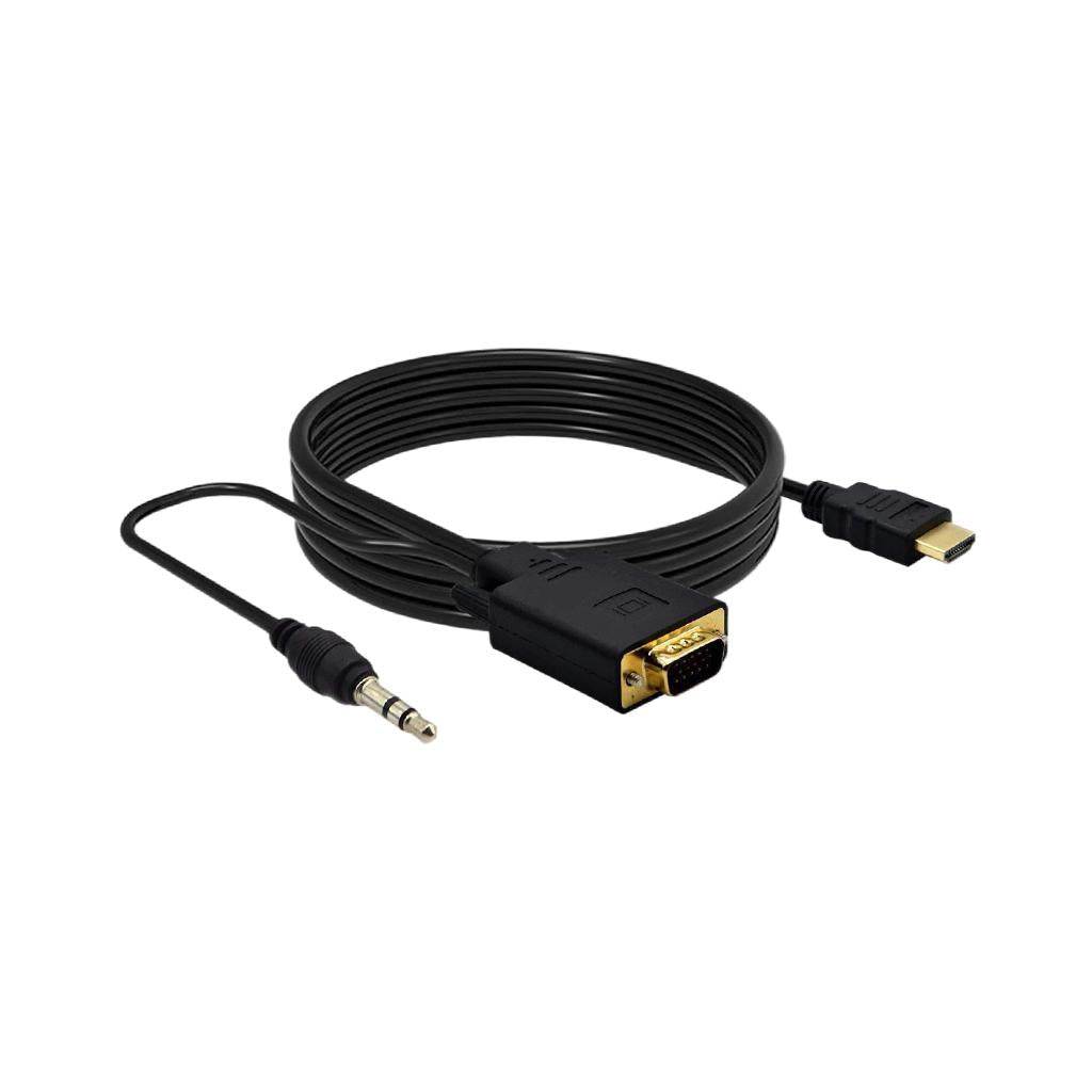 HDMI to VGA Adapter, Video Converter for PC Monitor HDTV With Audio 10Ft
