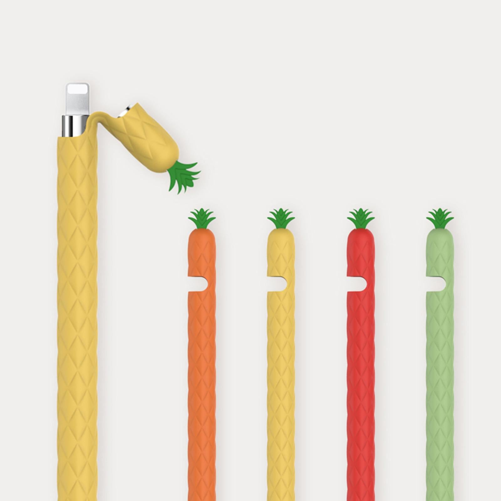 Anti-slip Silicone Sleeve Holder Protective Cover for Apple Pencil Yellow