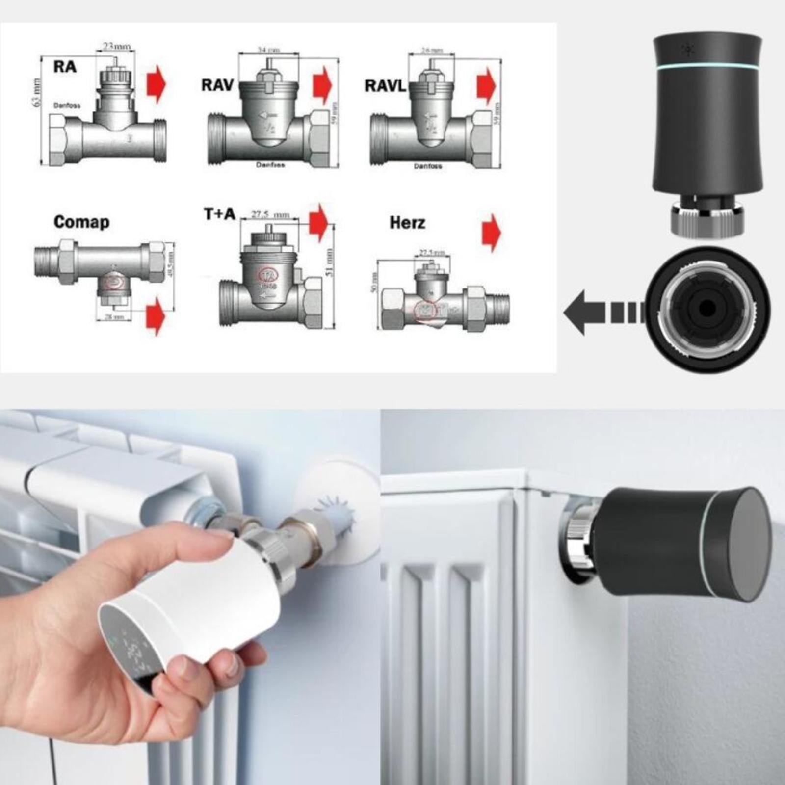 Smart Radiator Actuator for Tuya Zigbee APP Control Heat Dissipation White