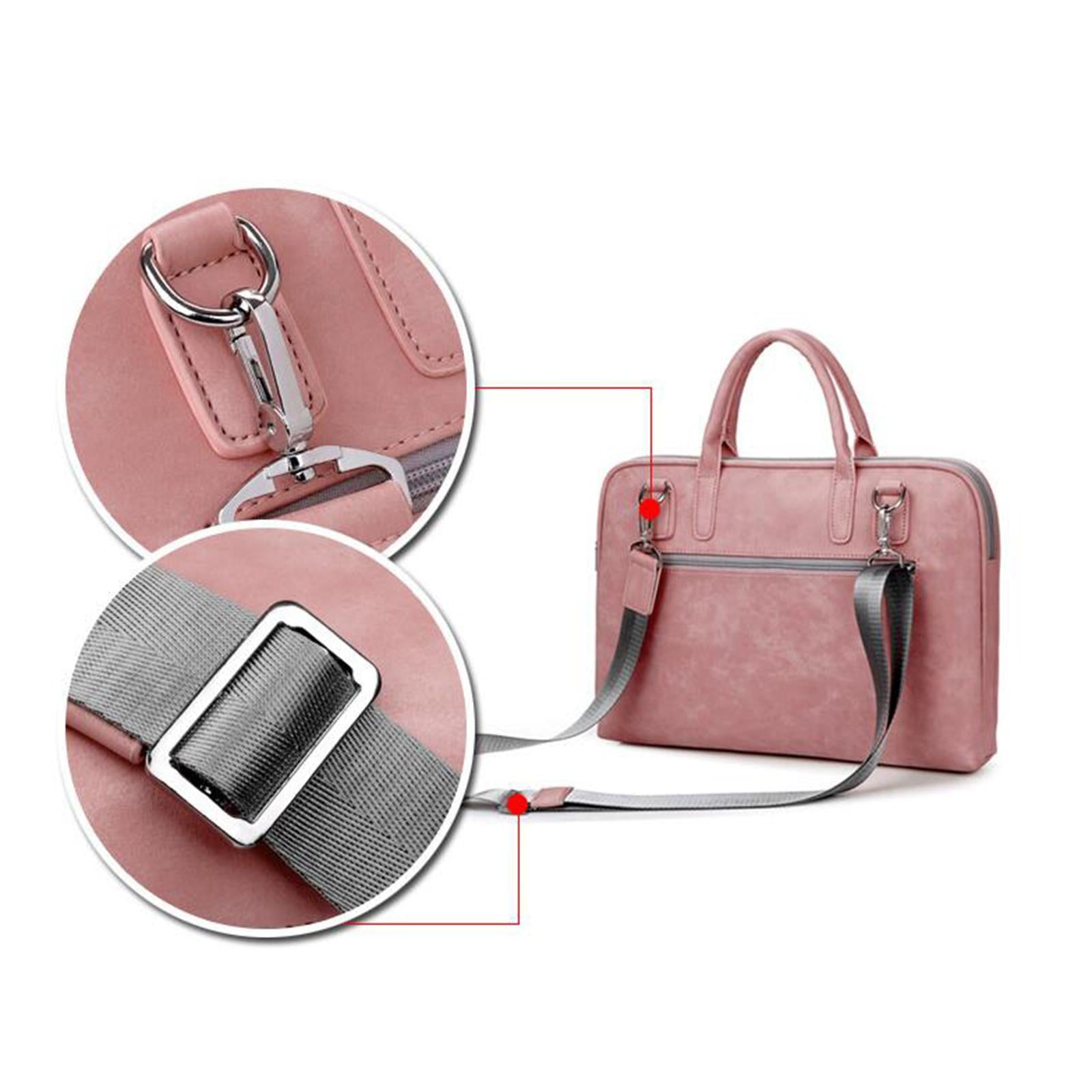 Laptop Sleeve With Straps with Handle for Men College School Pink 17.3inch