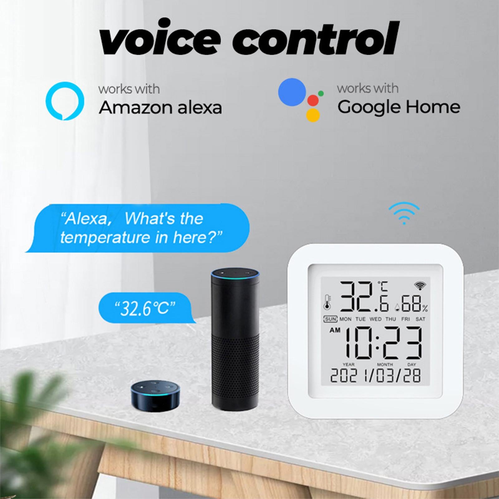 Temperature Humidity Sensor Remote Control WiFi Monitor Alerts For Tuya