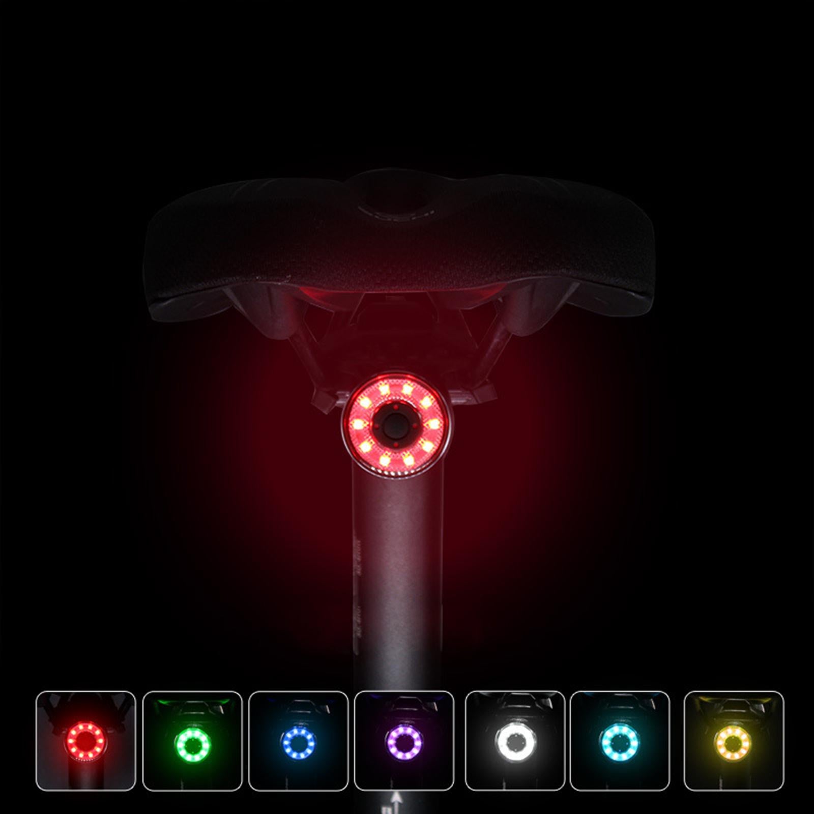 LED Bike Tail Light Colorful Ultra Bright Bicycle Rear Light 7 Colors