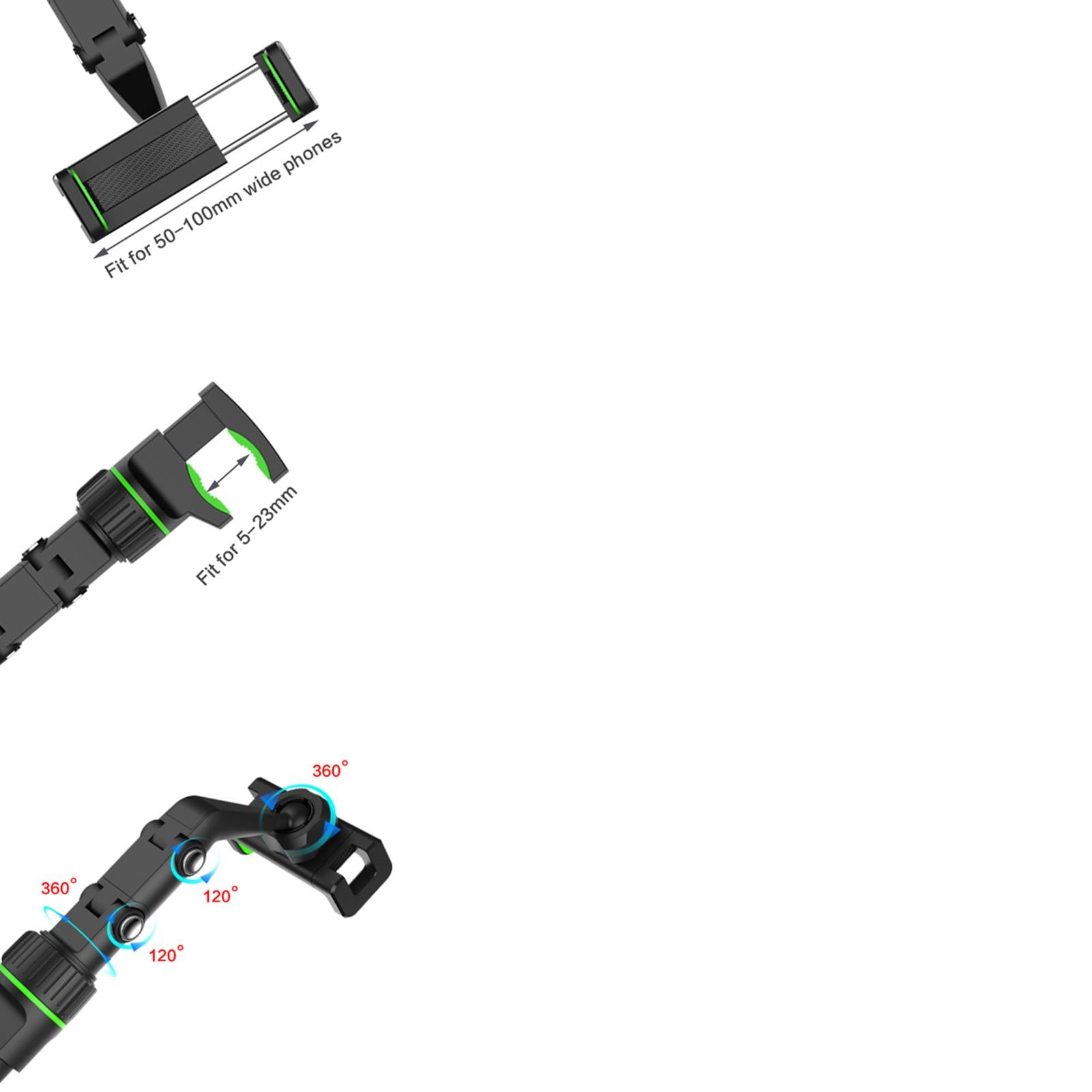 Rearview Mirror Phone Holder Clip Mount GPS Holder Universal Green