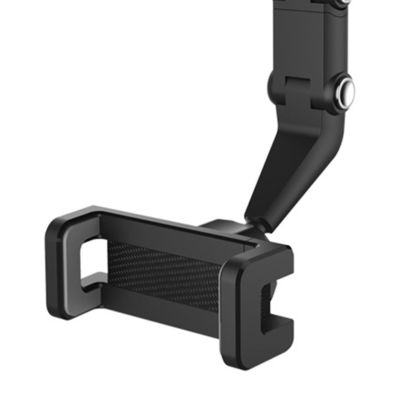 Rearview Mirror Phone Holder Clip Mount GPS Holder Universal Grey