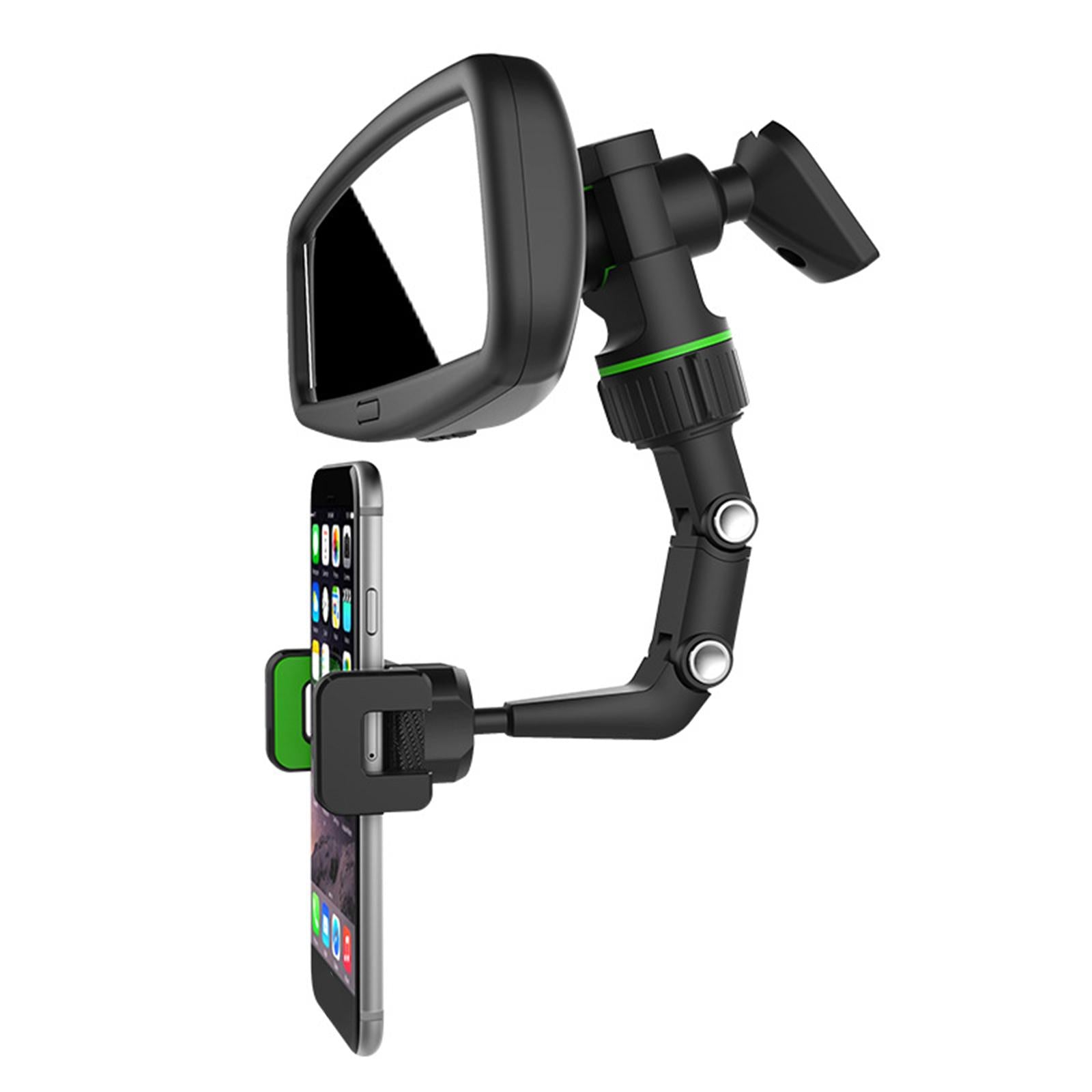 Rearview Mirror Phone Holder Clip Mount GPS Holder Universal Grey
