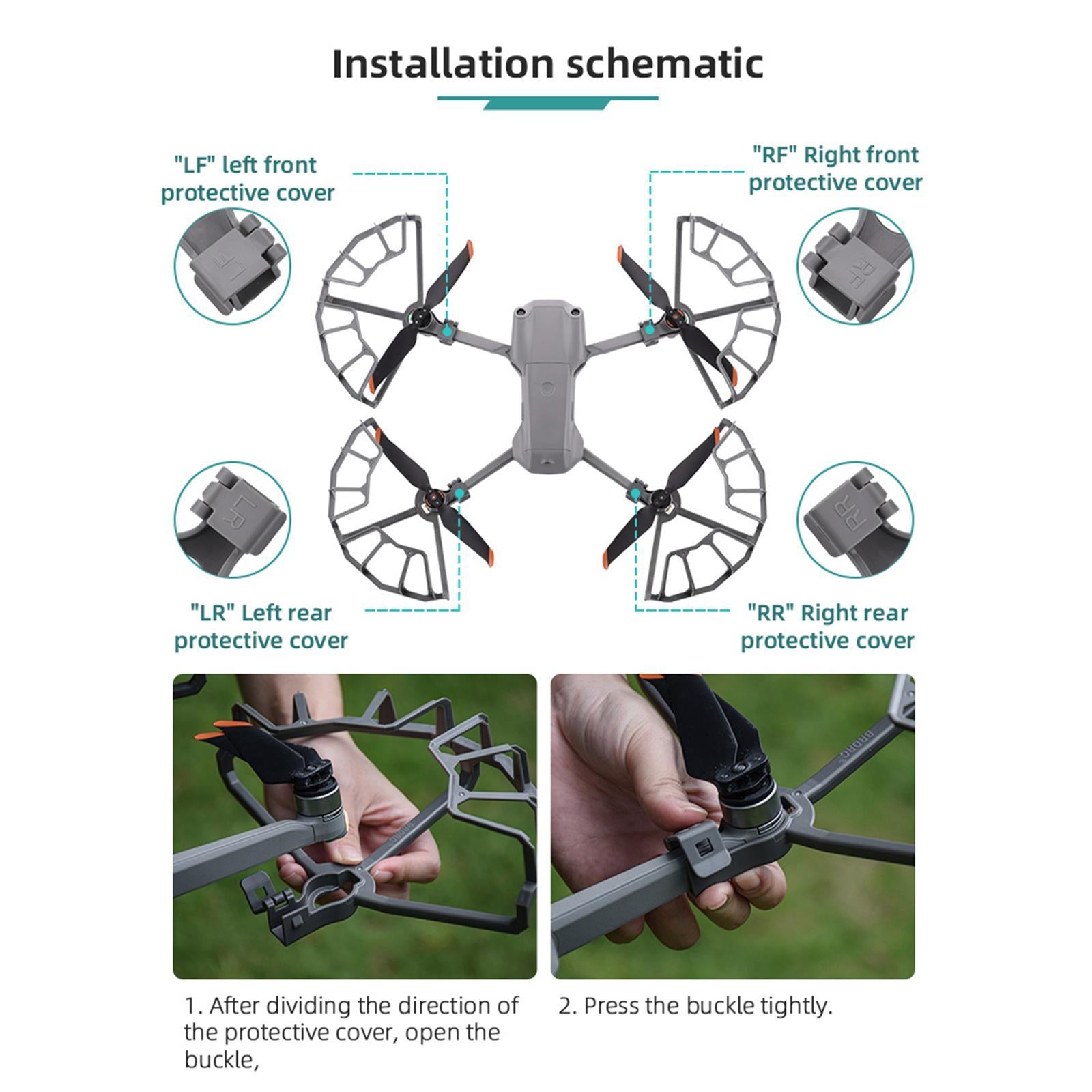 4 Pieces Propeller Guard Scratch Proof Fit for DJI AIR 2S Drone Spare Parts