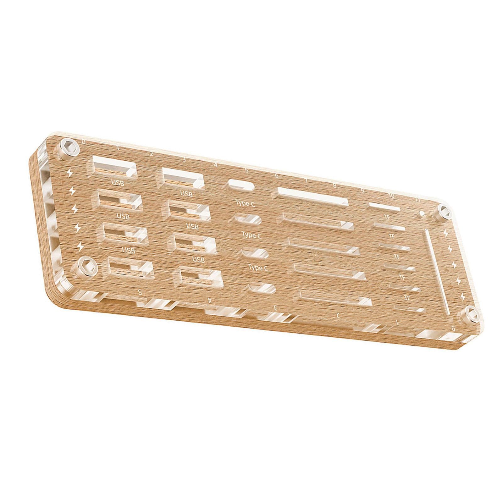 Storage Box Transparent Management Compact for Memory Card Home use Office 26 Groove Acrylic