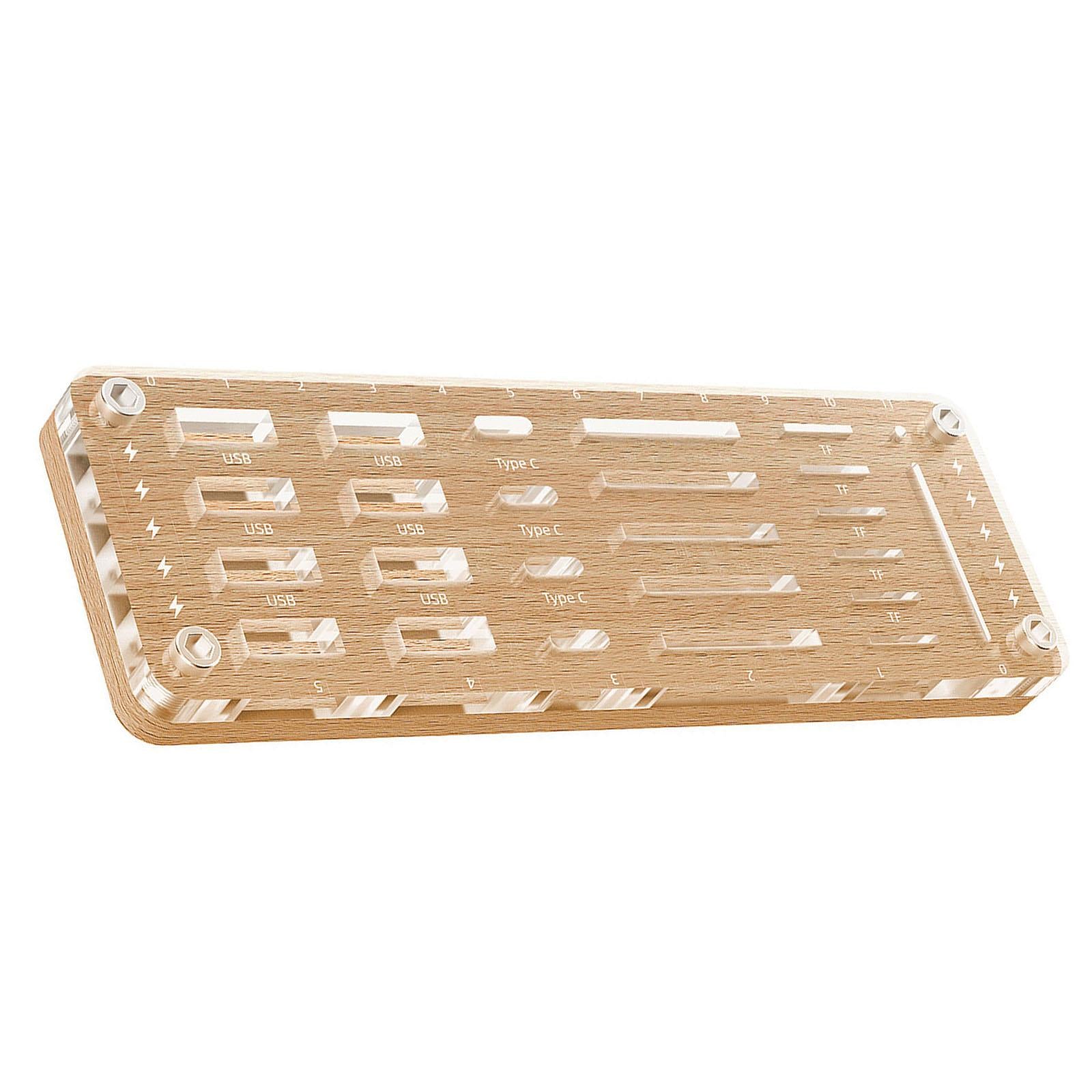 Storage Box Transparent Management Compact for Memory Card Home use Office 26 Groove Acrylic